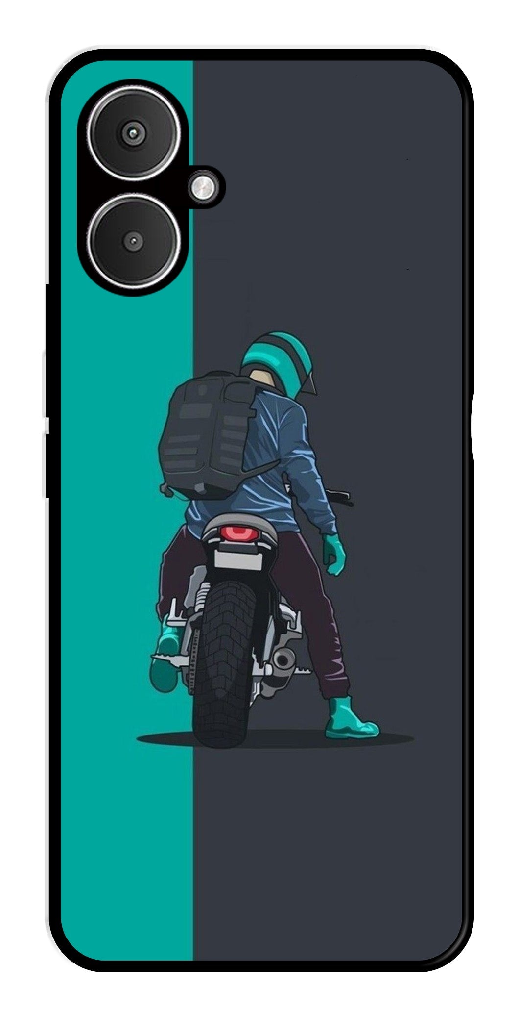 Bike Lover Metal Mobile Case for Redmi 13C 5G (Design No -05)