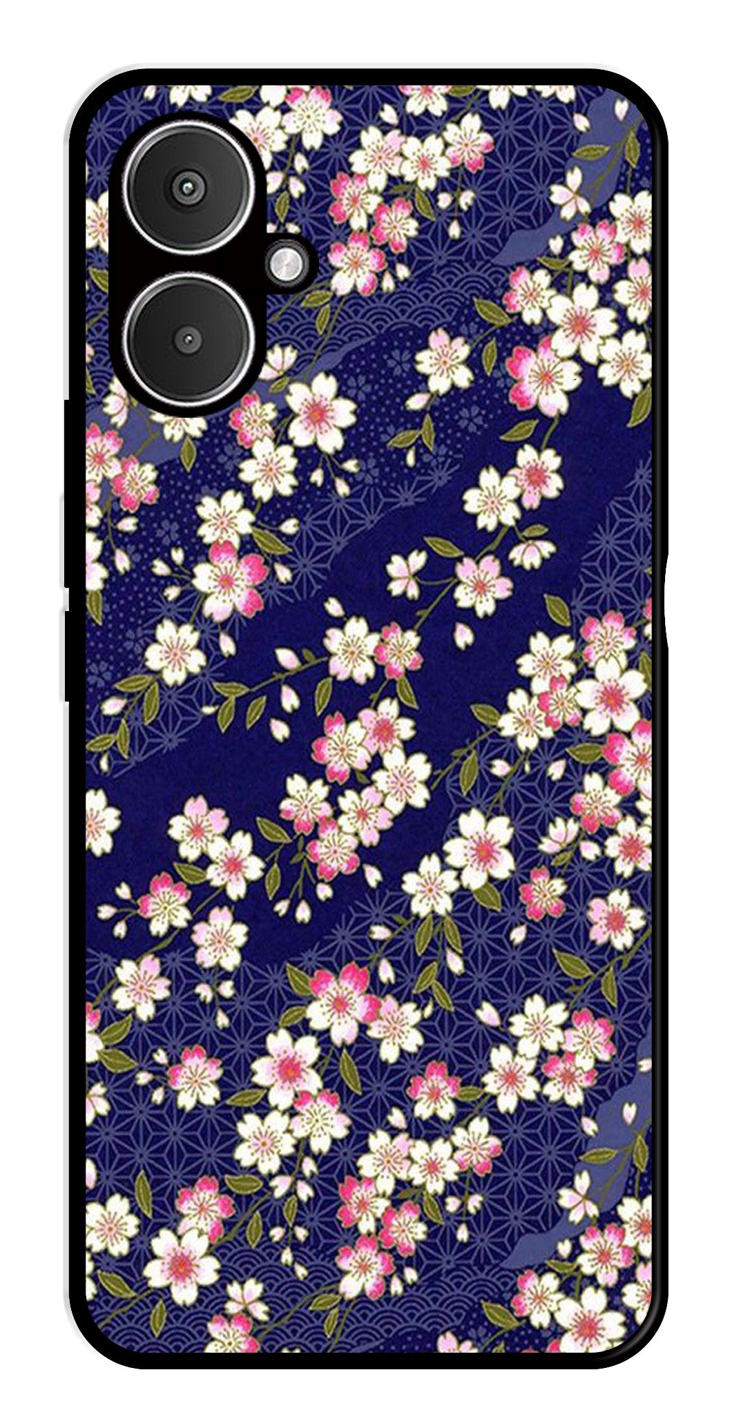 Flower Design Metal Mobile Case for Redmi 13C 5G Flower Design Metal Mobile Case for Redmi 13C 5G (Design No -25)