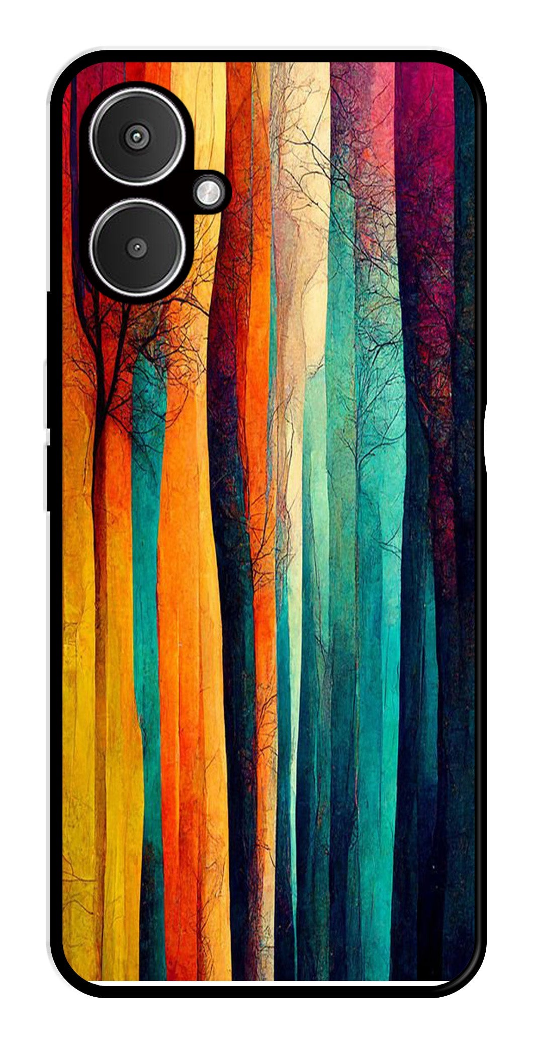 Modern Art Colorful Metal Mobile Case for Redmi 13C 5G Modern Art Colorful Metal Mobile Case for Redmi 13C 5G (Design No -47)