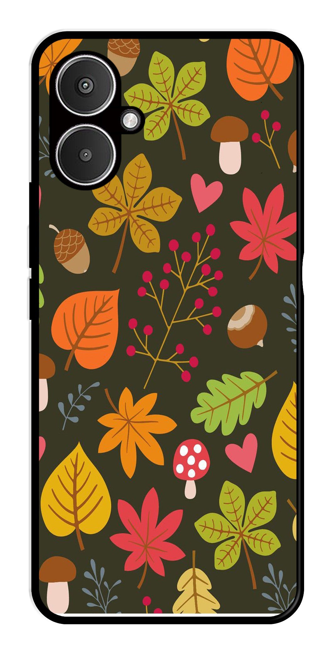 Leaves Design Metal Mobile Case for Redmi 13C 5G Leaves Design Metal Mobile Case for Redmi 13C 5G (Design No -51)