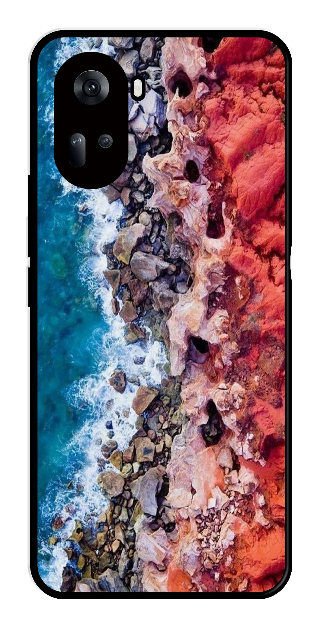 Sea Shore Metal Mobile Case for Oppo Reno 11 5G Sea Shore Metal Mobile Case for Oppo Reno 11 5G (Design No -18)