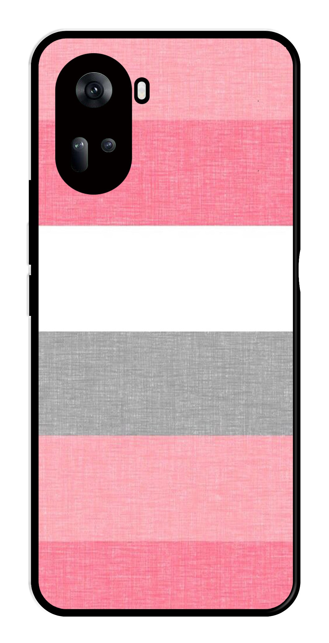Pink Pattern Metal Mobile Case for Oppo Reno 11 5G Pink Pattern Metal Mobile Case for Oppo Reno 11 5G (Design No -23)
