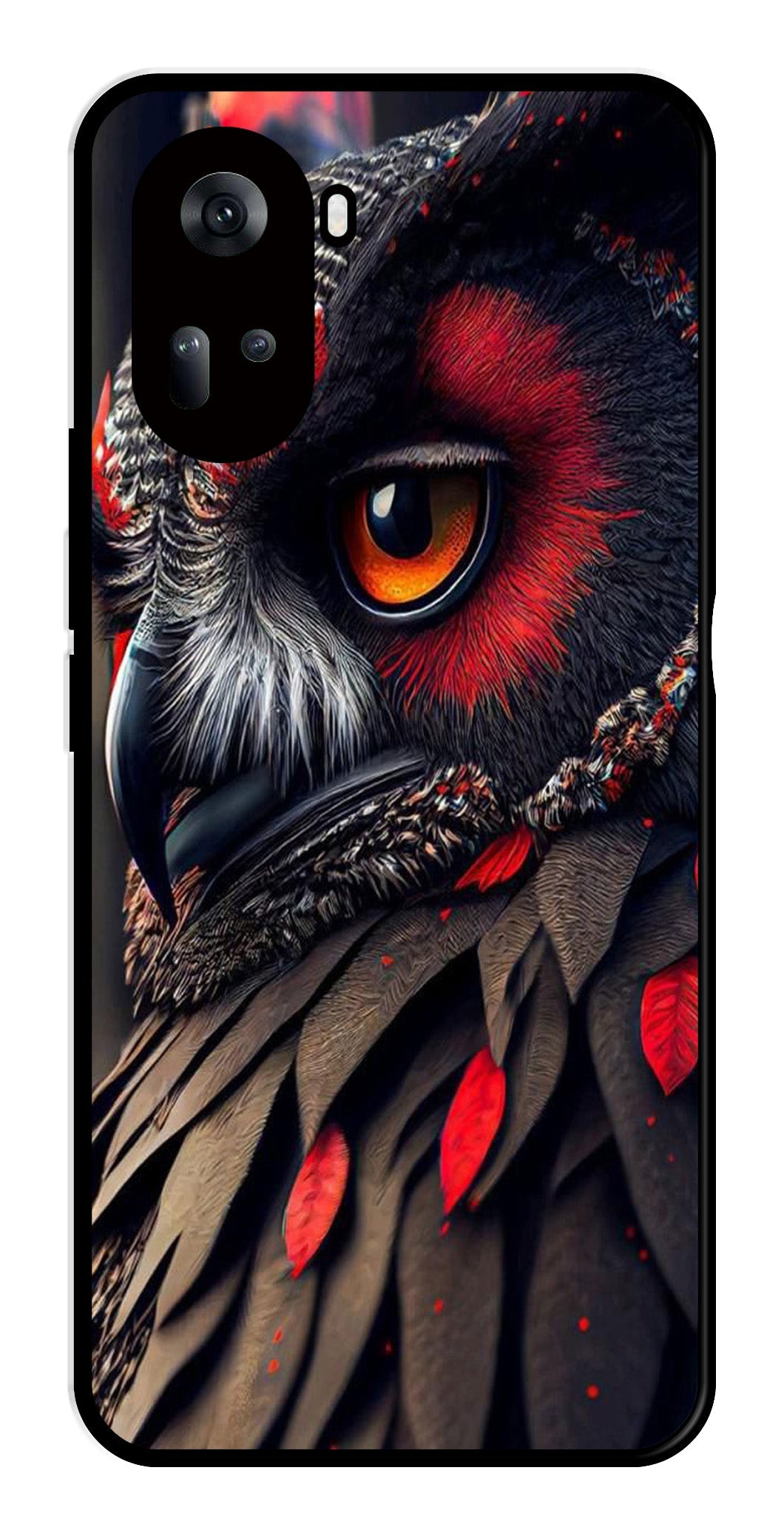 Owl Design Metal Mobile Case for Oppo Reno 11 5G Owl Design Metal Mobile Case for Oppo Reno 11 5G (Design No -26)