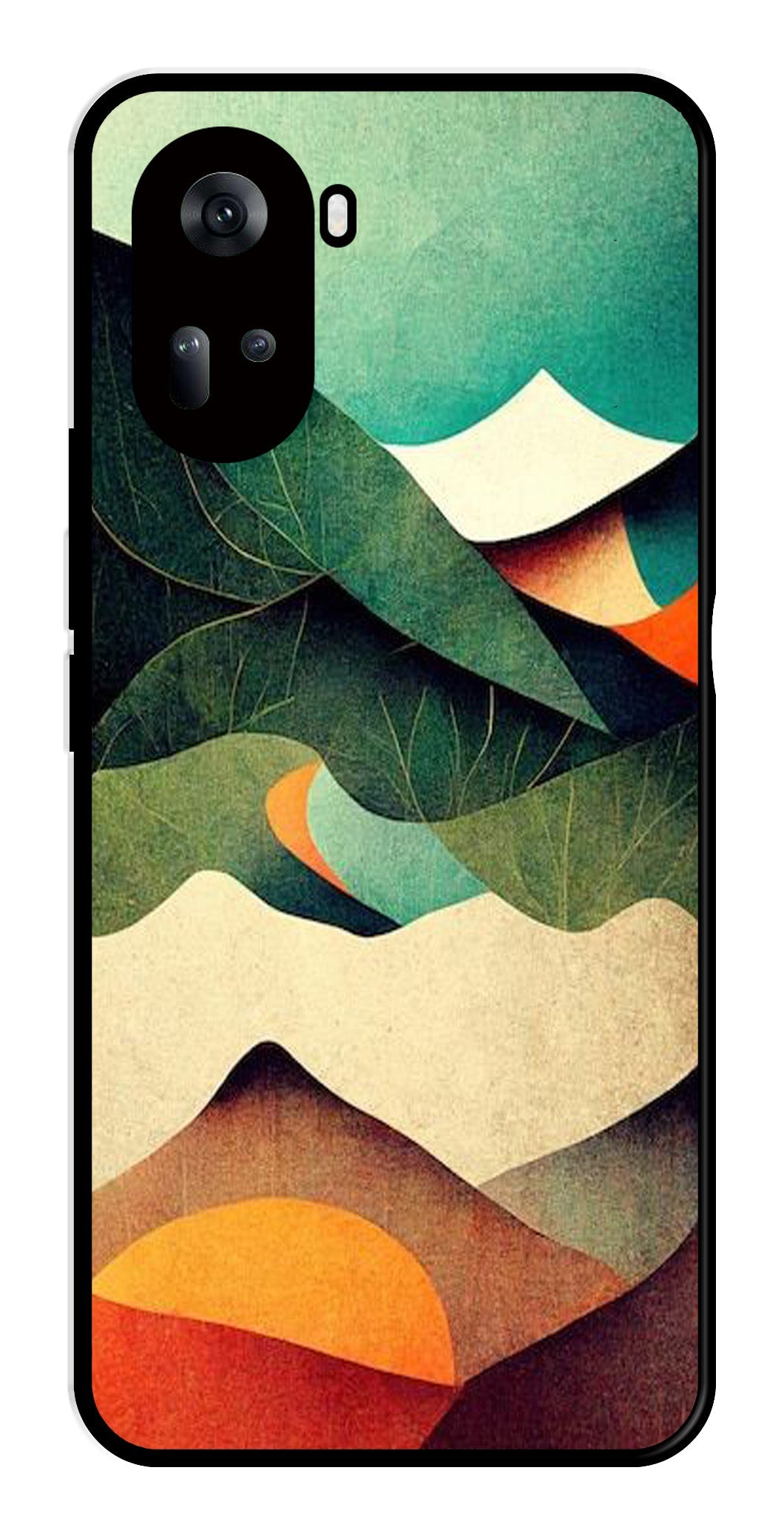 MultiColor Pattern Metal Mobile Case for Oppo Reno 11 5G MultiColor Pattern Metal Mobile Case for Oppo Reno 11 5G (Design No -43)