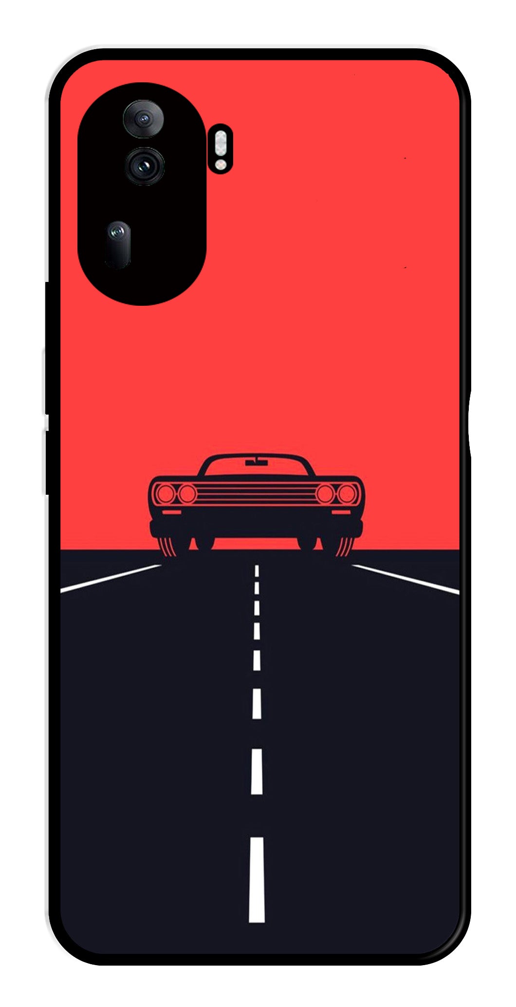 Car Lover Metal Mobile Case for Oppo Reno 11 Pro 5G Car Lover Metal Mobile Case for Oppo Reno 11 Pro 5G (Design No -21)