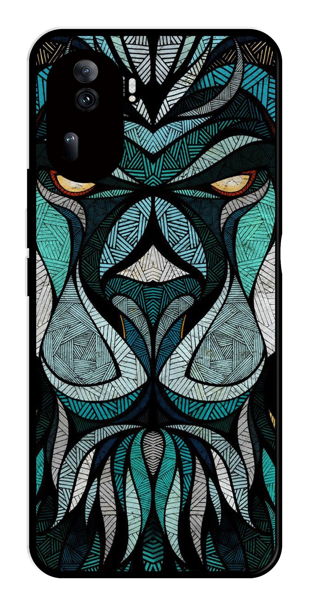 Lion Pattern Metal Mobile Case for Oppo Reno 11 Pro 5G Lion Pattern Metal Mobile Case for Oppo Reno 11 Pro 5G (Design No -40)