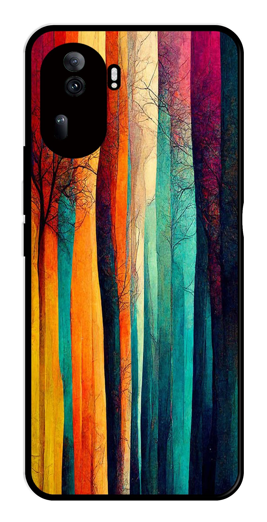 Modern Art Colorful Metal Mobile Case for Oppo Reno 11 Pro 5G Modern Art Colorful Metal Mobile Case for Oppo Reno 11 Pro 5G (Design No -47)