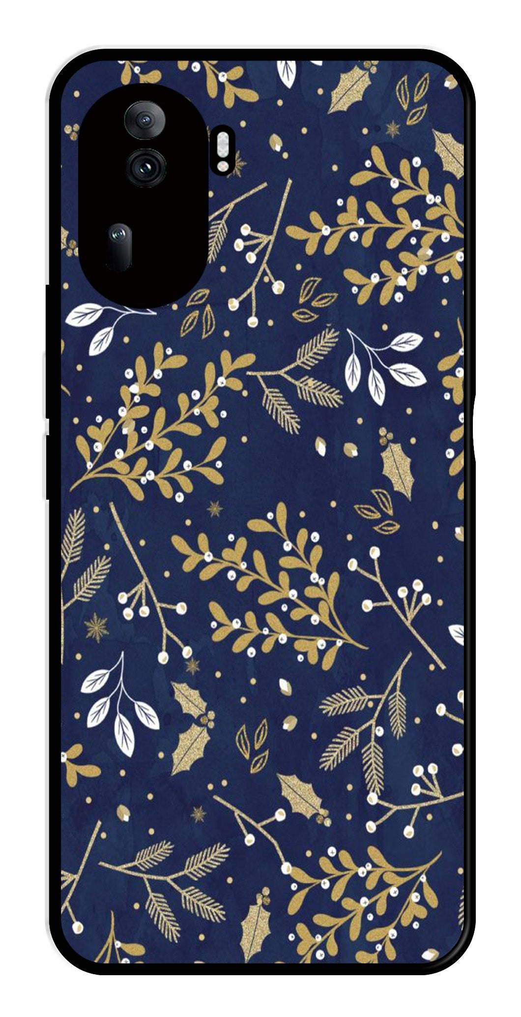 Floral Pattern Metal Mobile Case for Oppo Reno 11 Pro 5G (Design No -52)