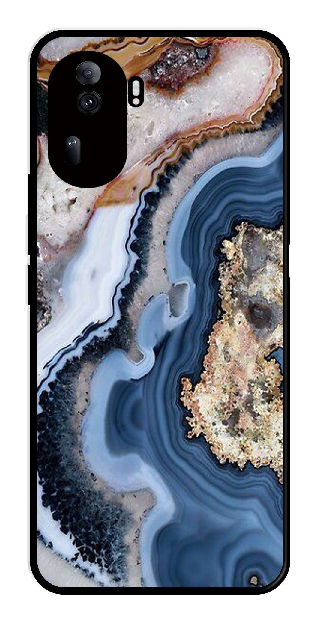 Marble Design Metal Mobile Case for Oppo Reno 11 Pro 5G (Design No -53)