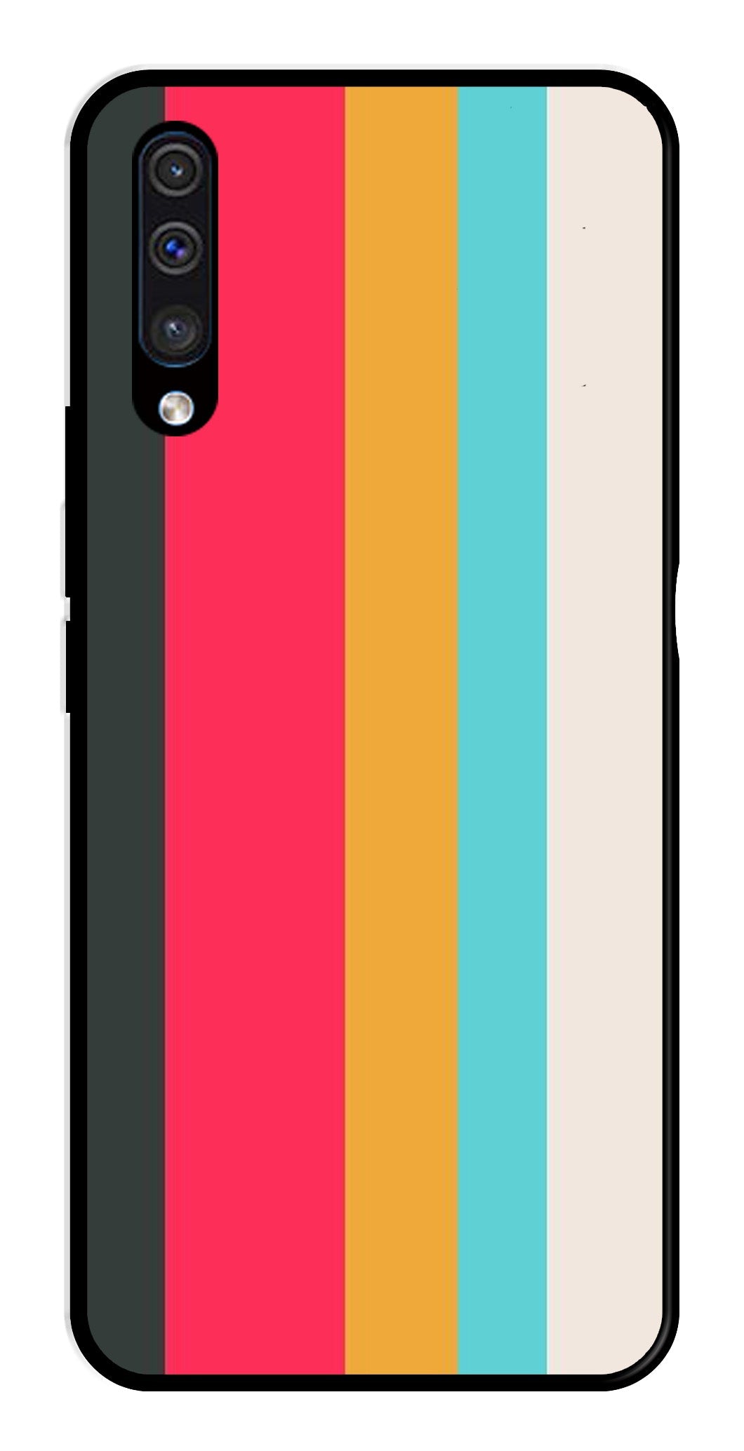 Muted Rainbow Metal Mobile Case for Samsung Galaxy A50 Muted Rainbow Metal Mobile Case for Samsung Galaxy A50 (Design No -31)