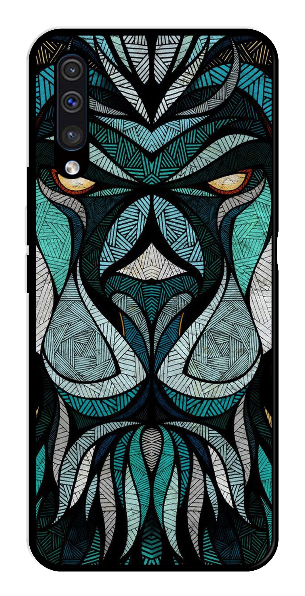 Lion Pattern Metal Mobile Case for Samsung Galaxy A50 Lion Pattern Metal Mobile Case for Samsung Galaxy A50 (Design No -40)