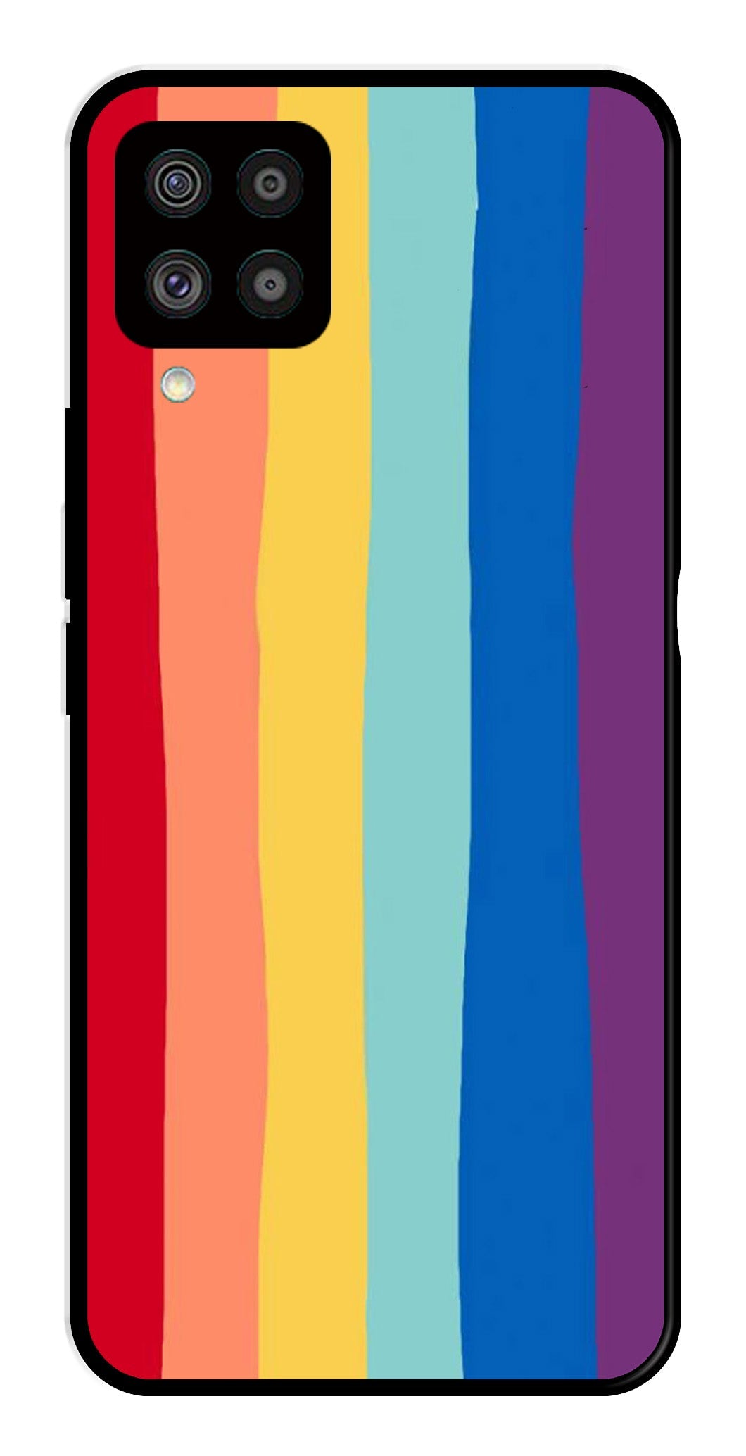 Rainbow MultiColor Metal Mobile Case for Samsung Galaxy F62 Rainbow MultiColor Metal Mobile Case for Samsung Galaxy F62 (Design No -03)