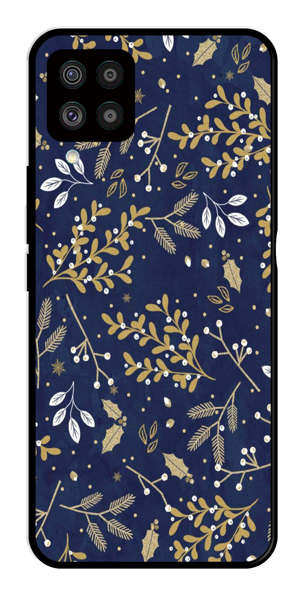 Floral Pattern Metal Mobile Case for Samsung Galaxy F62 Floral Pattern Metal Mobile Case for Samsung Galaxy F62 (Design No -52)