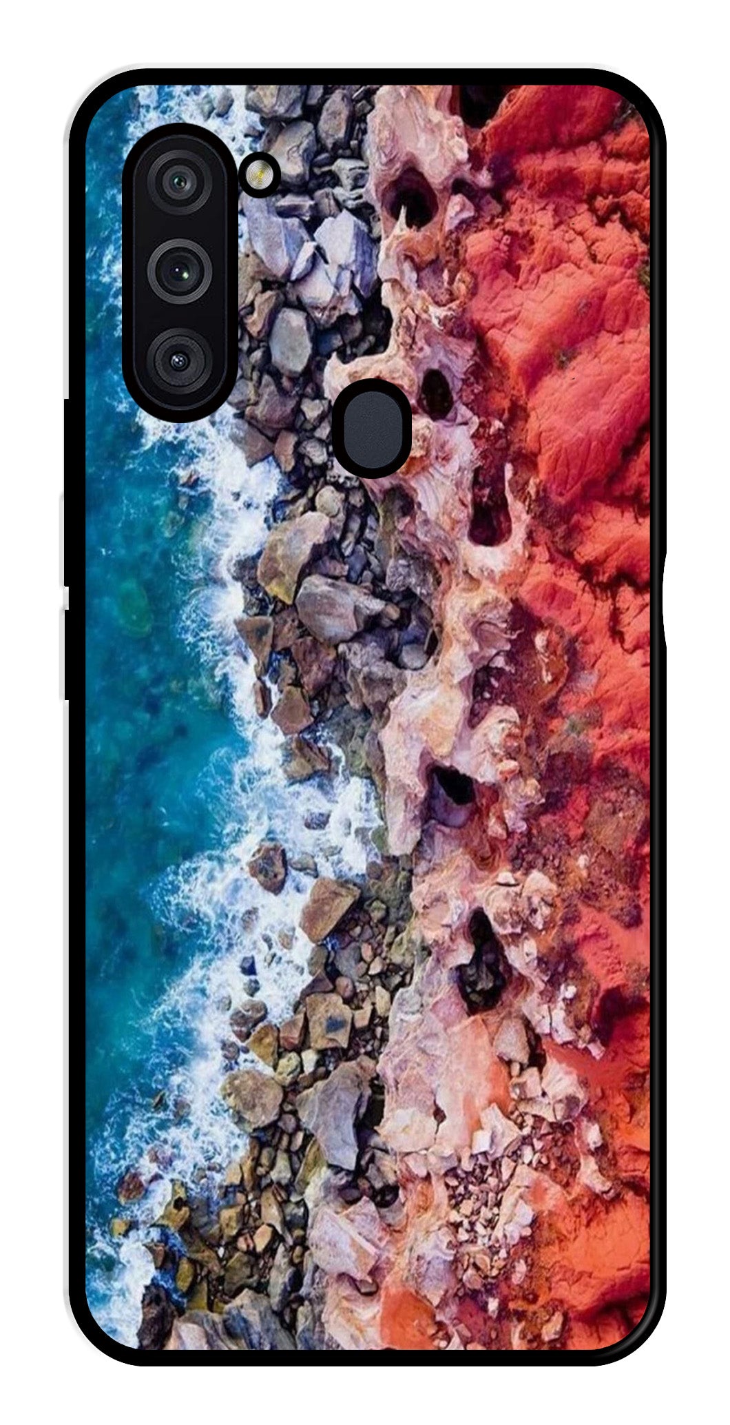 Sea Shore Metal Mobile Case for Samsung Galaxy M11 Sea Shore Metal Mobile Case for Samsung Galaxy M11 (Design No -18)