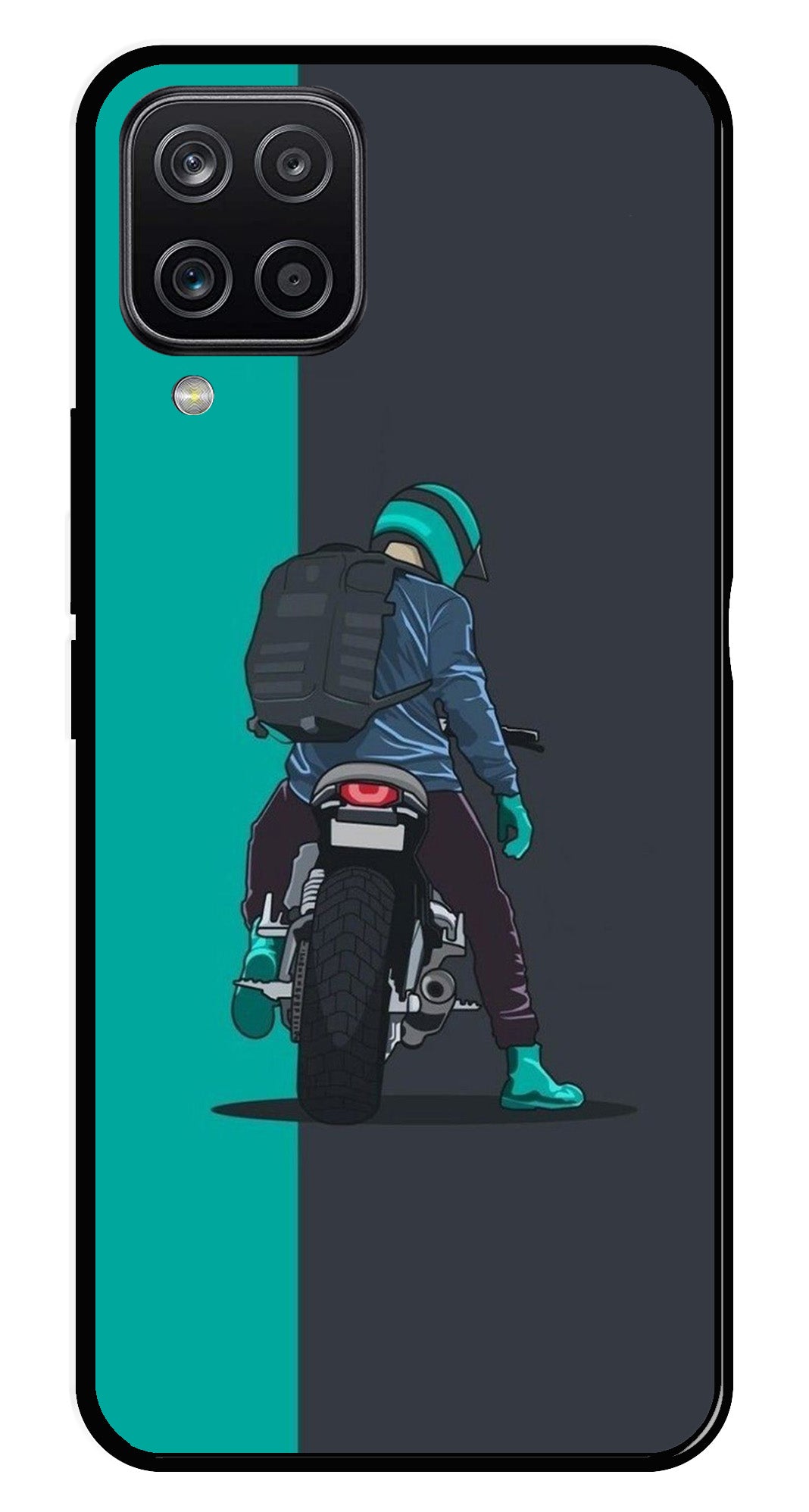 Bike Lover Metal Mobile Case for Samsung Galaxy M12 Bike Lover Metal Mobile Case for Samsung Galaxy M12 (Design No -05)