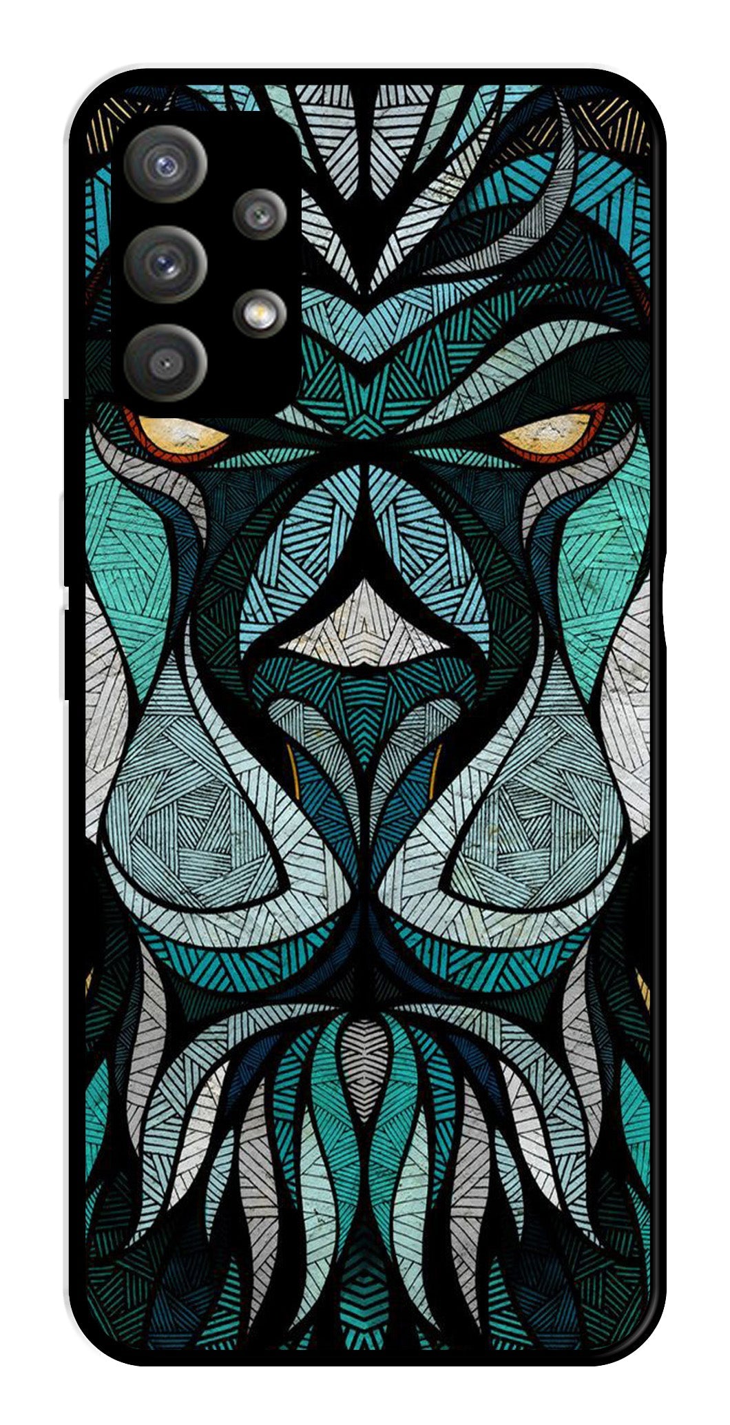 Lion Pattern Metal Mobile Case for Samsung Galaxy M32 5G Lion Pattern Metal Mobile Case for Samsung Galaxy M32 5G (Design No -40)