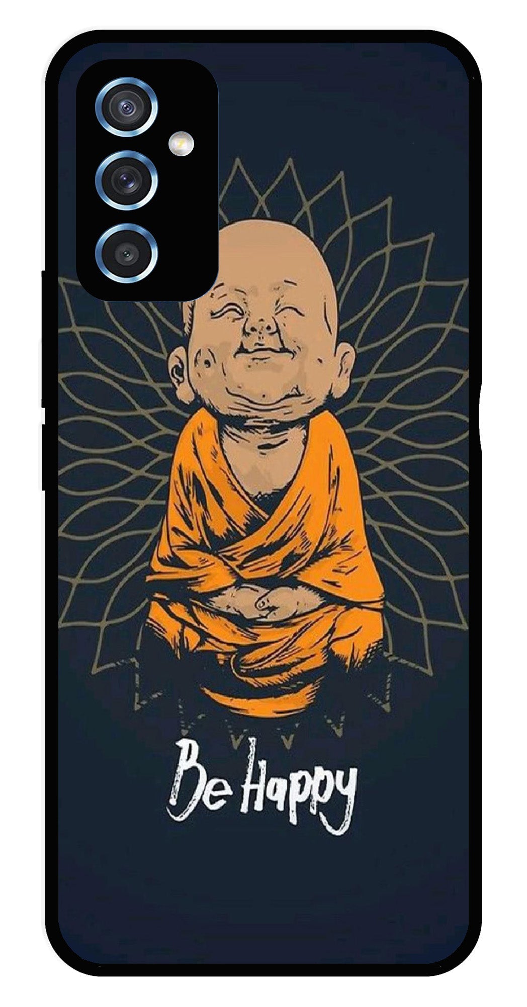 Be Happy Metal Mobile Case for Samsung Galaxy M52 5G Be Happy Metal Mobile Case for Samsung Galaxy M52 5G (Design No -27)
