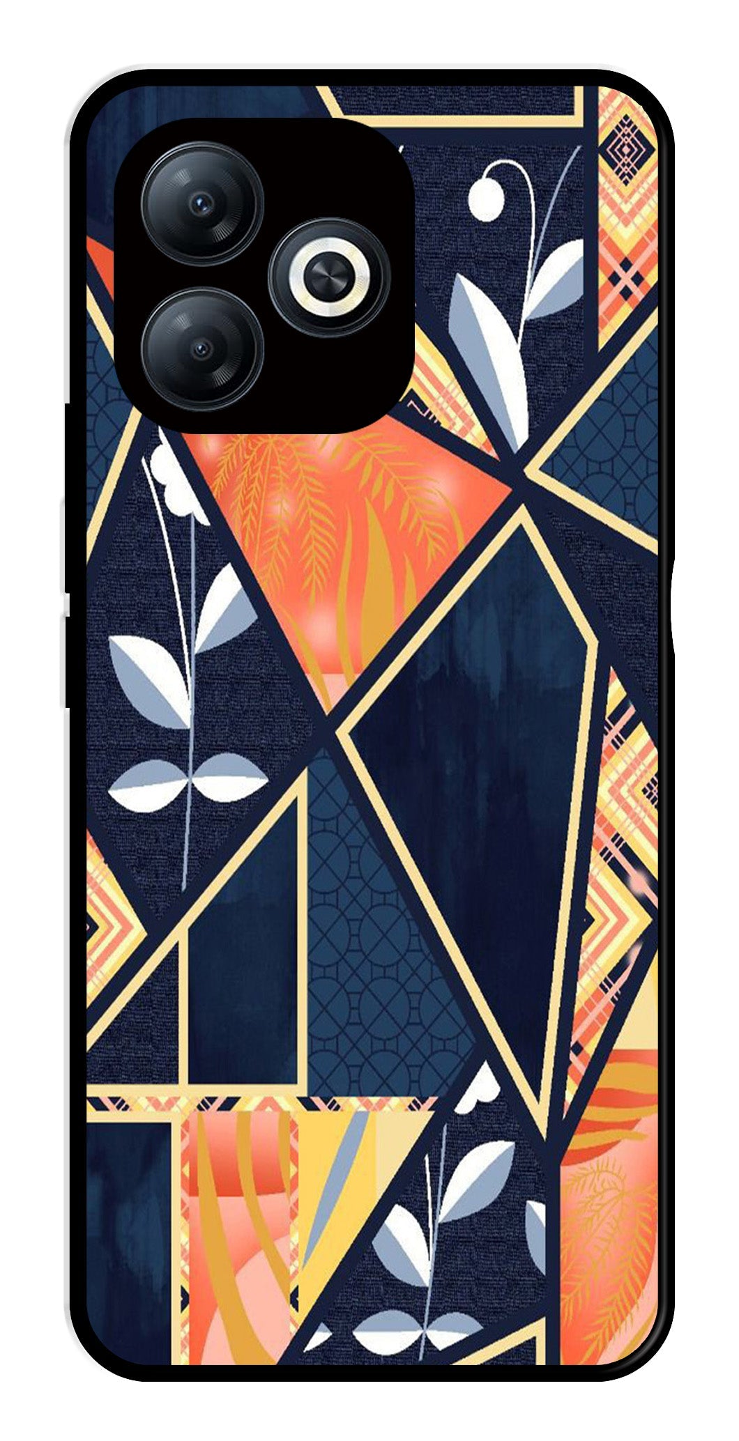 Marble Design Metal Mobile Case for Tecno Spark 20 Marble Design Metal Mobile Case for Tecno Spark 20 (Design No -07)