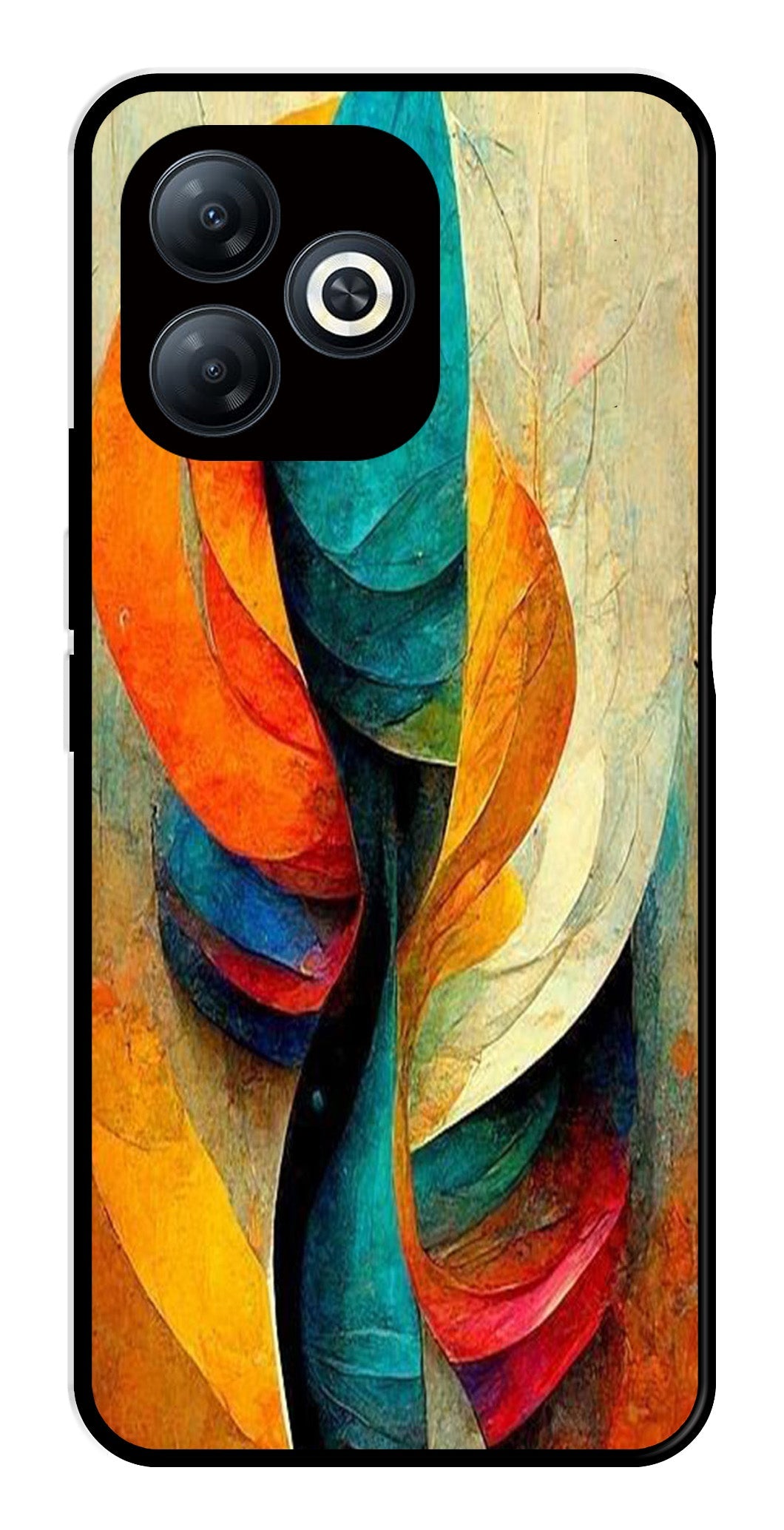 Modern Art Metal Mobile Case for Infinix Smart 8 Modern Art Metal Mobile Case for Infinix Smart 8 (Design No -11)