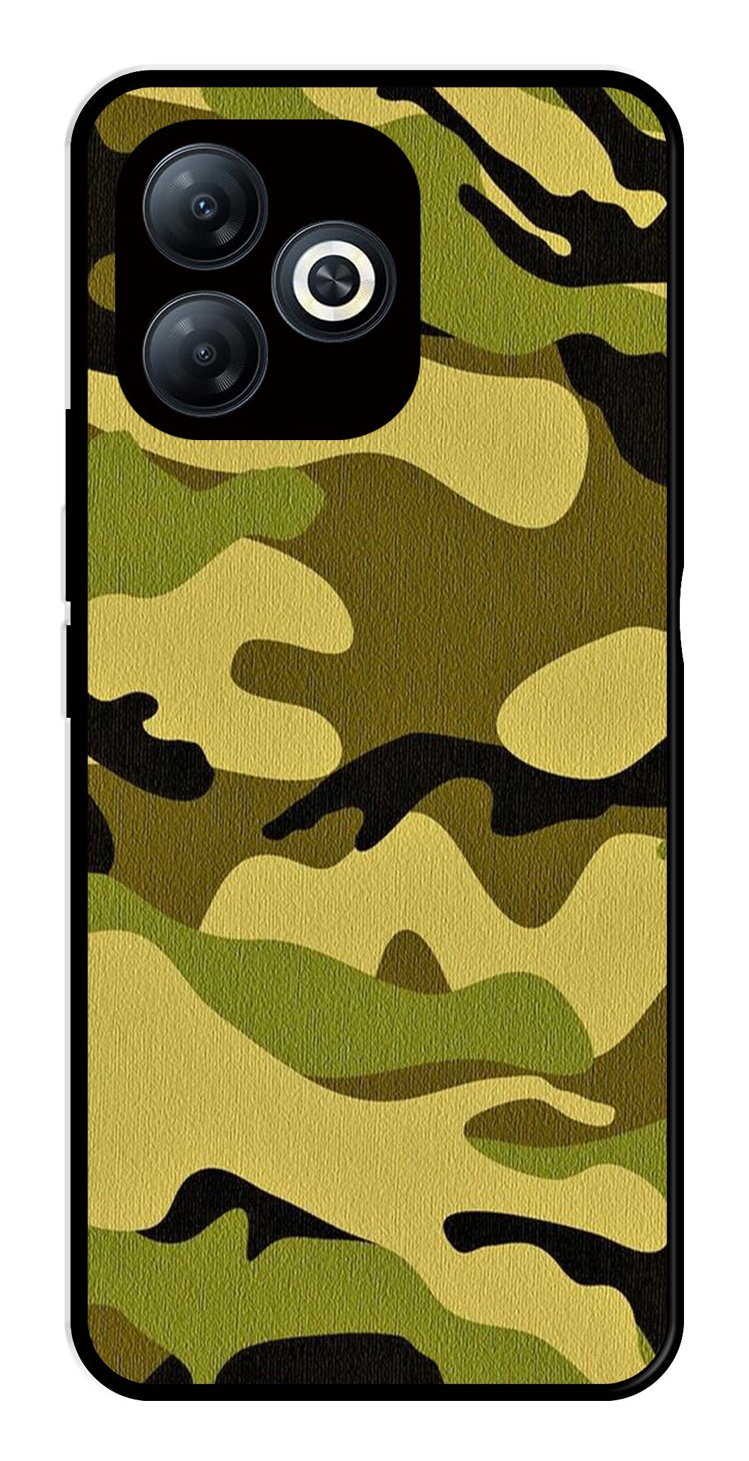 Army Pattern Metal Mobile Case for Tecno Spark 20 Army Pattern Metal Mobile Case for Tecno Spark 20 (Design No -35)