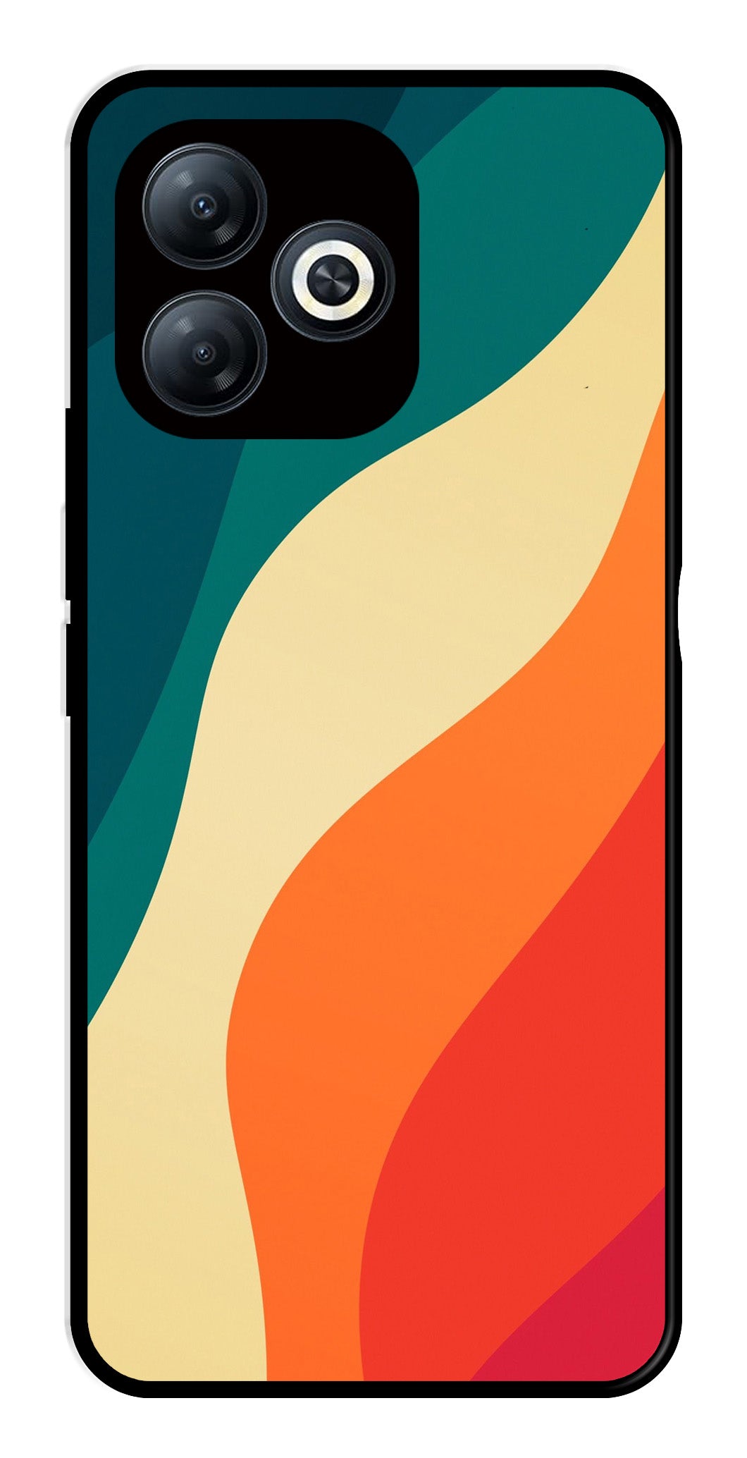 Muted Rainbow Metal Mobile Case for Infinix Smart 8 Muted Rainbow Metal Mobile Case for Infinix Smart 8 (Design No -39)