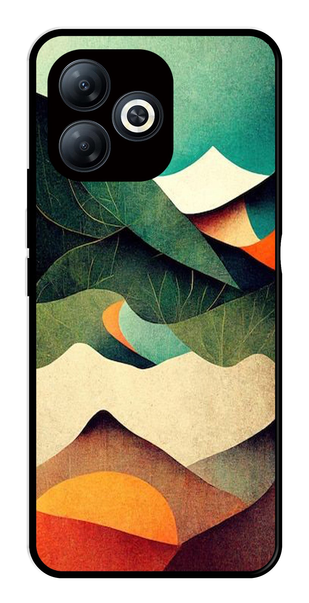 MultiColor Pattern Metal Mobile Case for Tecno Spark 20 MultiColor Pattern Metal Mobile Case for Tecno Spark 20 (Design No -43)