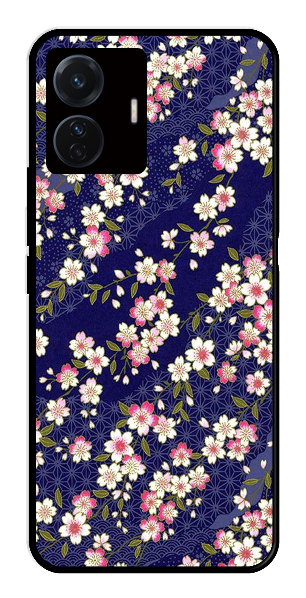 Flower Design Metal Mobile Case for Vivo T1 Pro 5G Flower Design Metal Mobile Case for Vivo T1 Pro 5G (Design No -25)