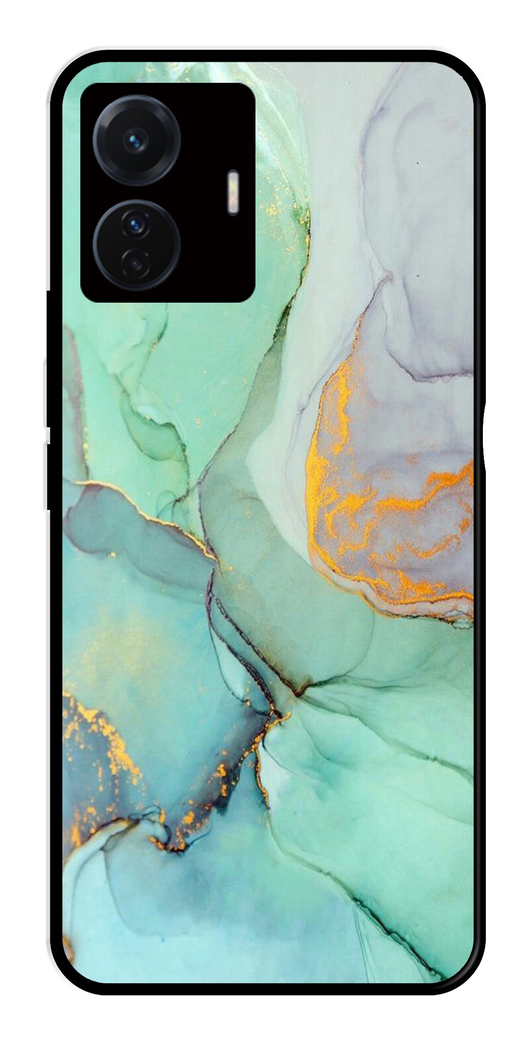 Marble Design Metal Mobile Case for iQOO Z6 Pro 5G Marble Design Metal Mobile Case for iQOO Z6 Pro 5G (Design No -46)