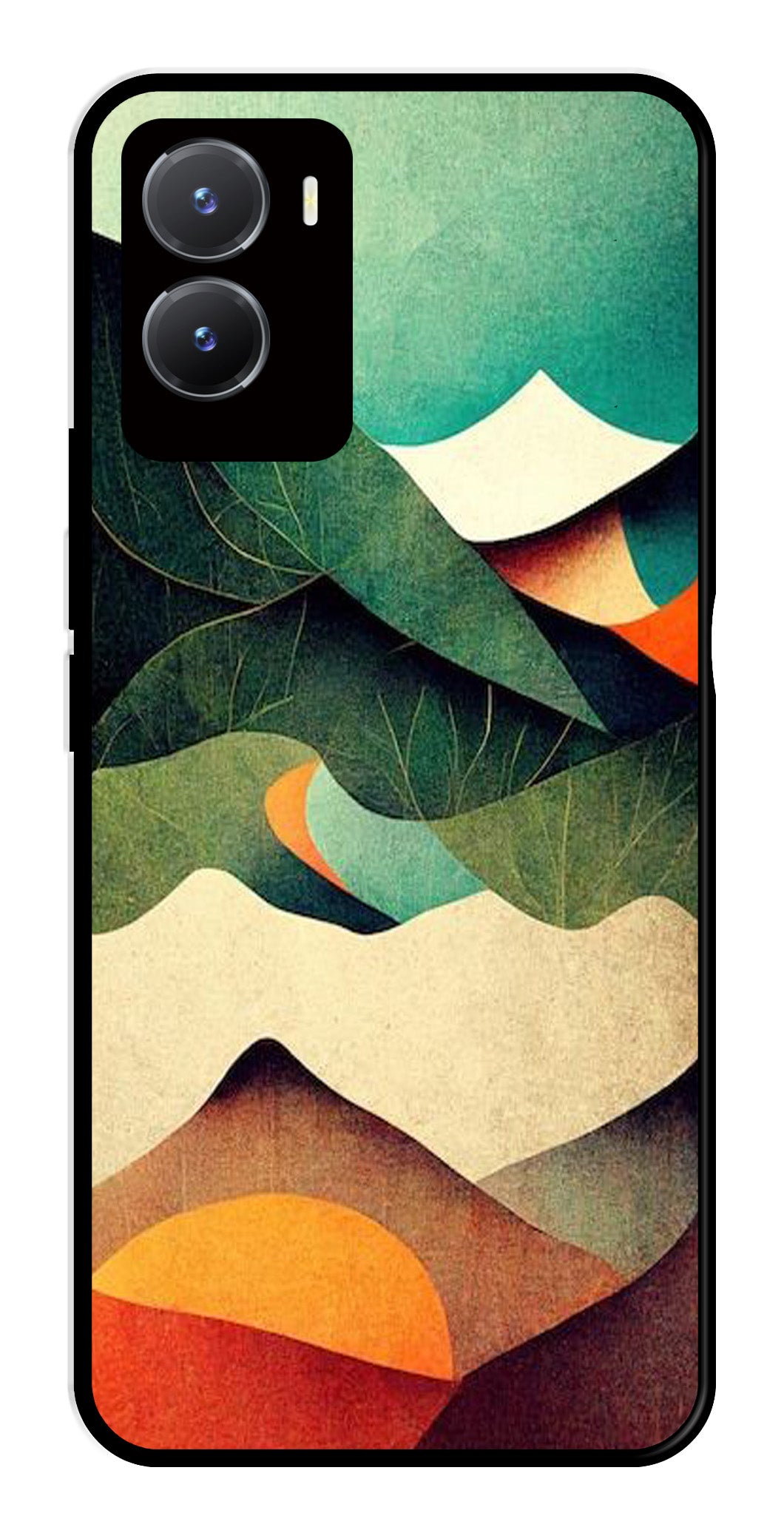 MultiColor Pattern Metal Mobile Case for Vivo T2X 5G MultiColor Pattern Metal Mobile Case for Vivo T2X 5G (Design No -43)