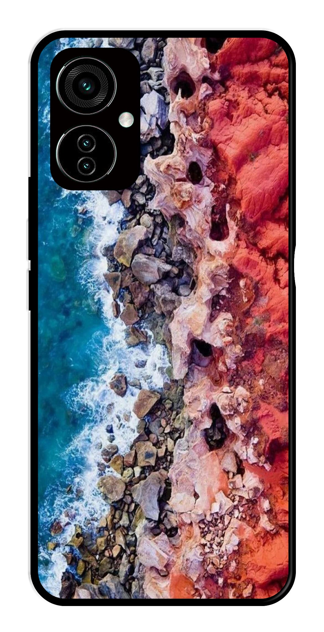 Sea Shore Metal Mobile Case for Tecno Camon 19 Sea Shore Metal Mobile Case for Tecno Camon 19 (Design No -18)