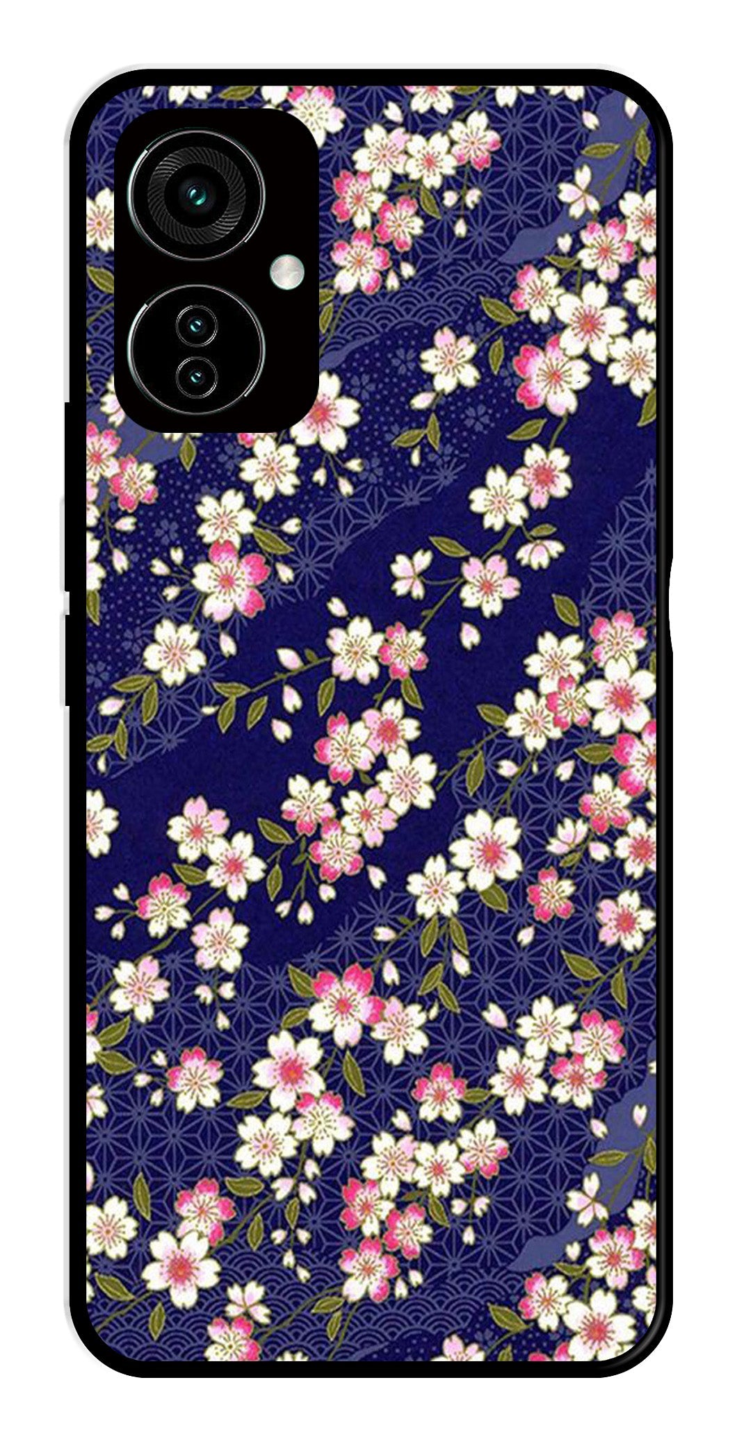 Flower Design Metal Mobile Case for Tecno Camon 19 Flower Design Metal Mobile Case for Tecno Camon 19 (Design No -25)
