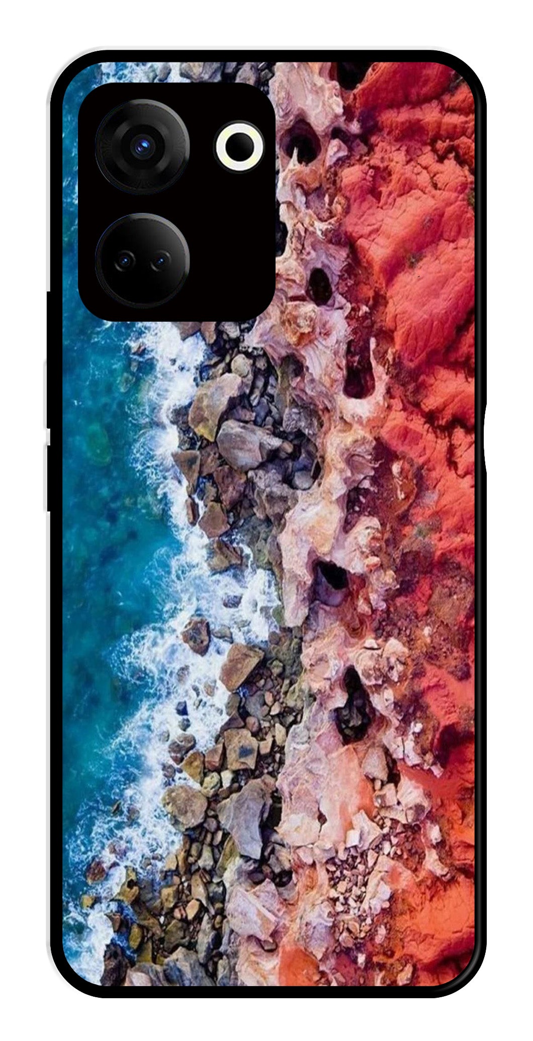 Sea Shore Metal Mobile Case for Tecno Camon 20 Sea Shore Metal Mobile Case for Tecno Camon 20 (Design No -18)