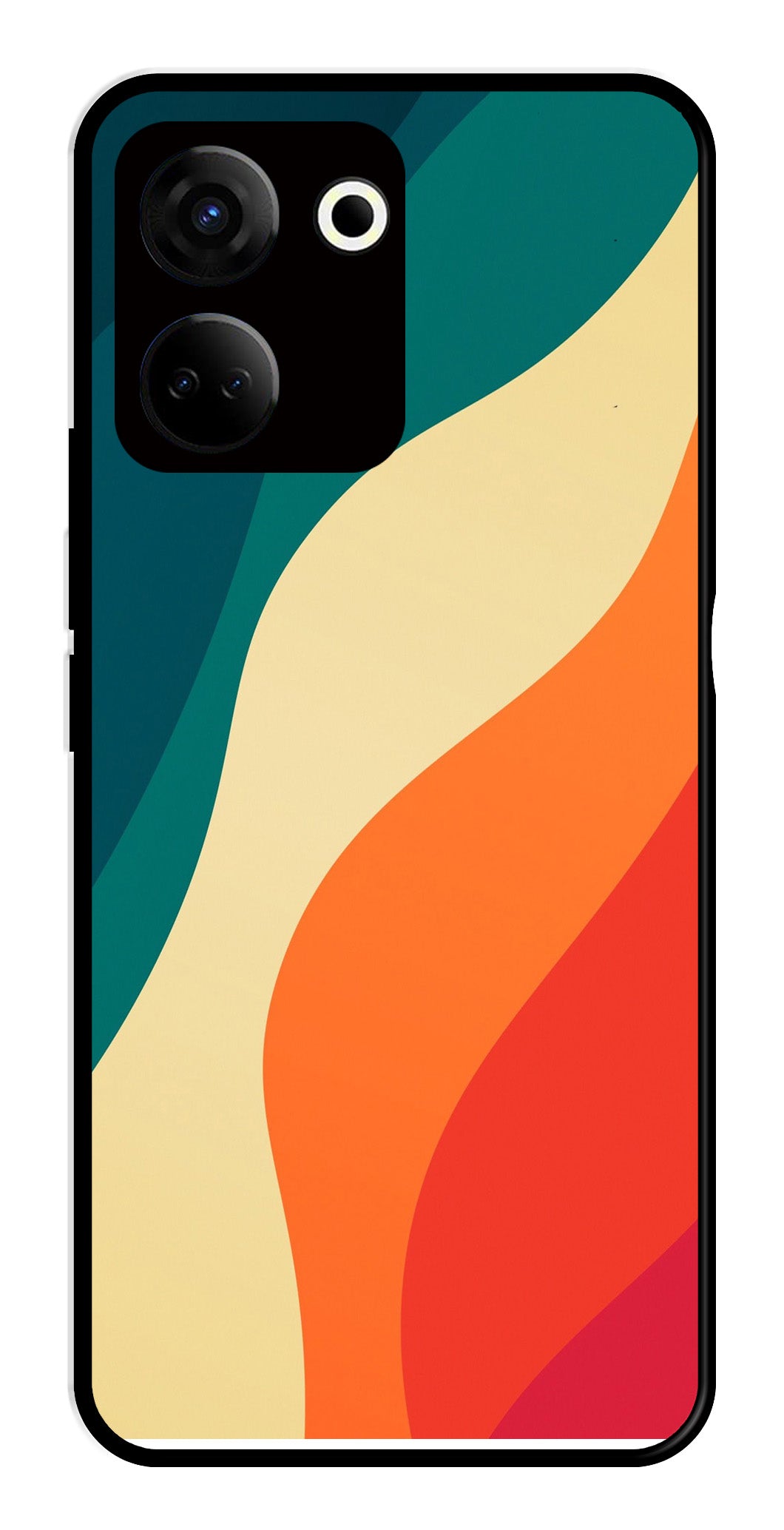 Muted Rainbow Metal Mobile Case for Tecno Camon 20 Muted Rainbow Metal Mobile Case for Tecno Camon 20 (Design No -39)