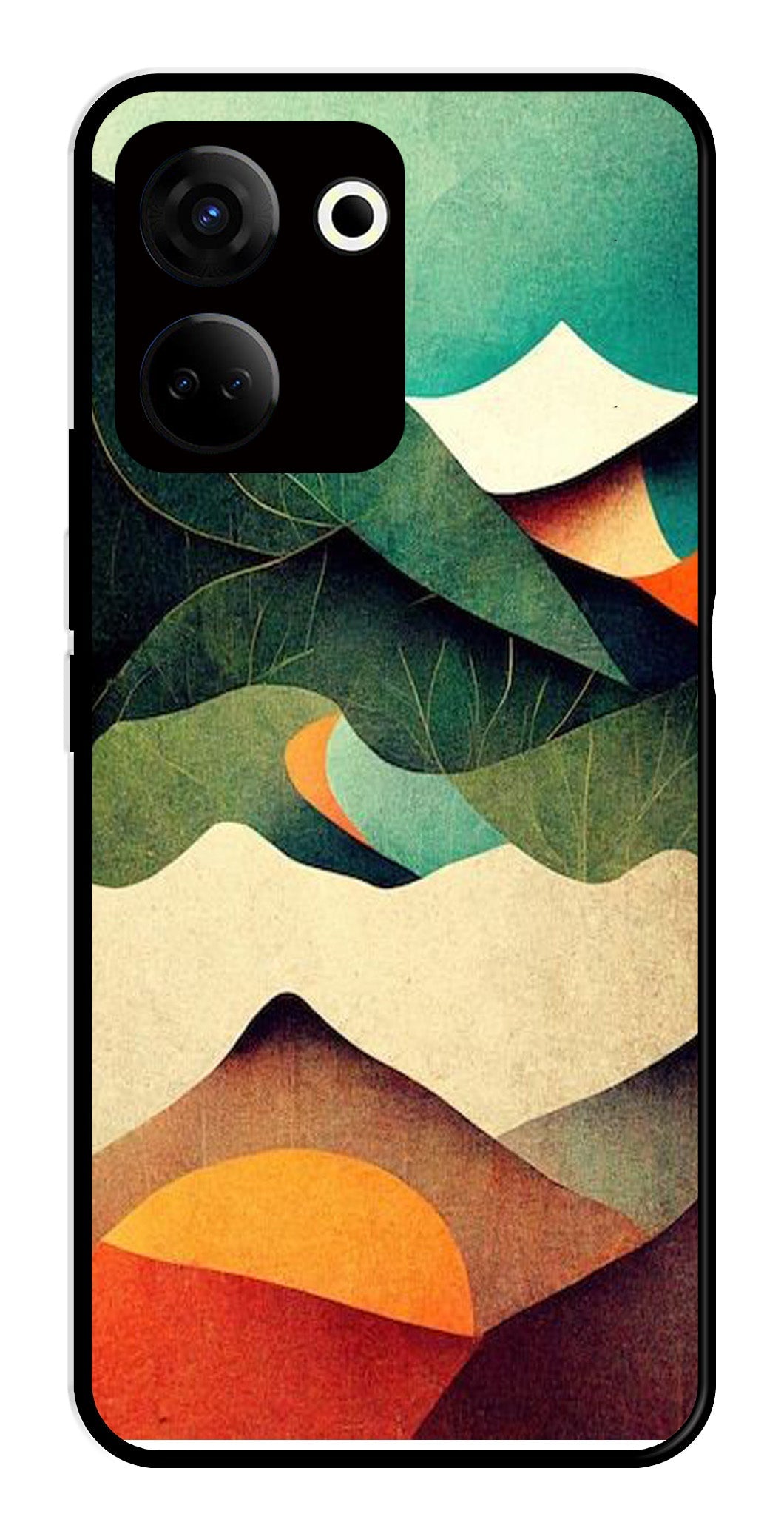 MultiColor Pattern Metal Mobile Case for Tecno Camon 20 MultiColor Pattern Metal Mobile Case for Tecno Camon 20 (Design No -43)