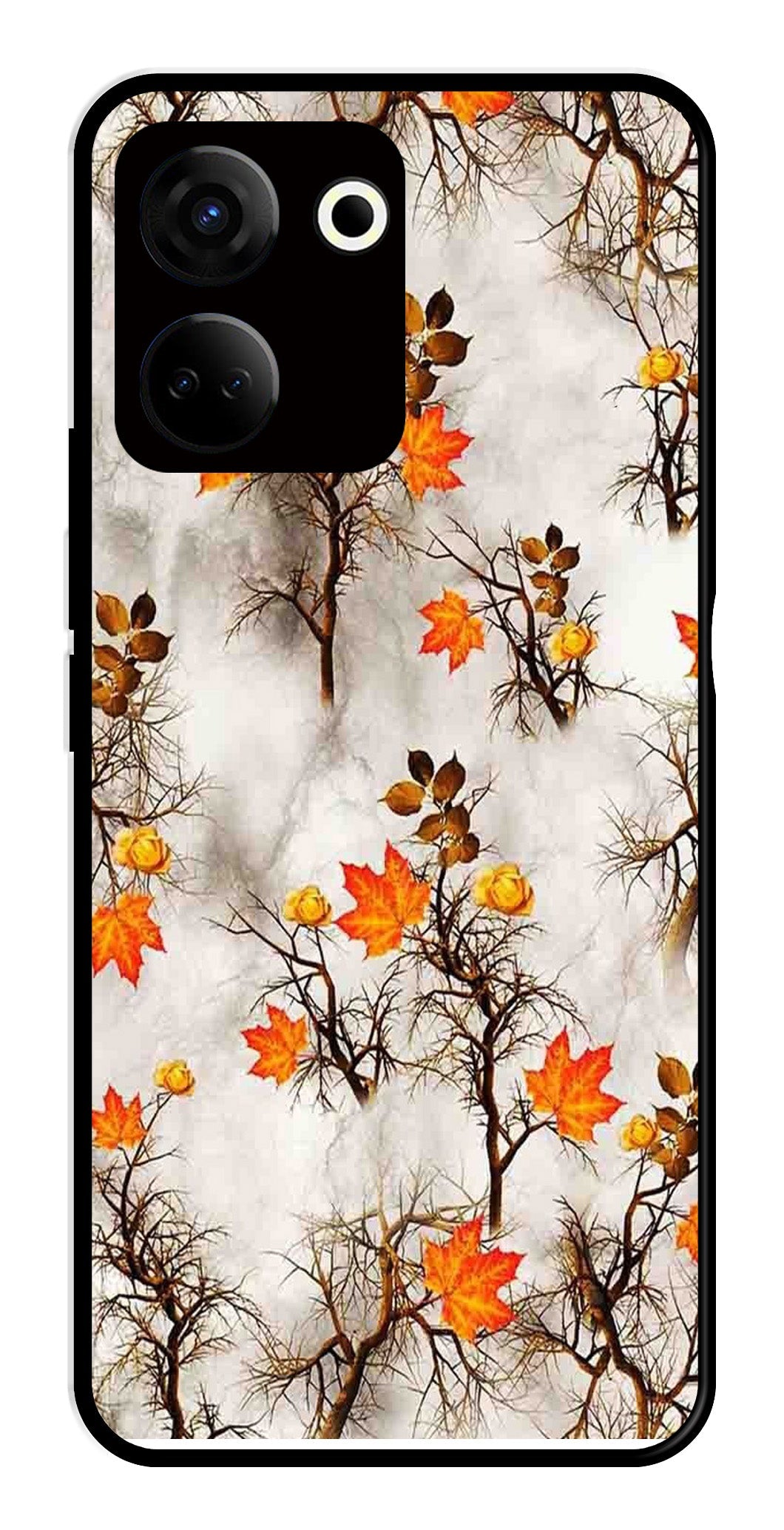 Autumn leaves Metal Mobile Case for Tecno Camon 20 Autumn leaves Metal Mobile Case for Tecno Camon 20 (Design No -55)