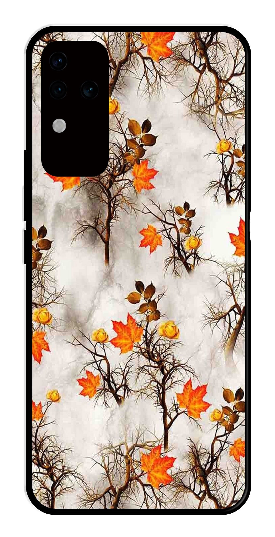Autumn leaves Metal Mobile Case for Vivo V30 Pro 5G Autumn leaves Metal Mobile Case for Vivo V30 Pro 5G (Design No -55)