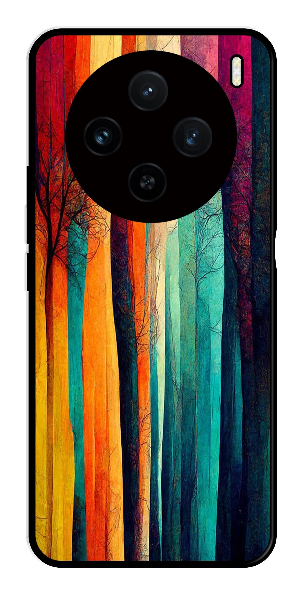 Modern Art Colorful Metal Mobile Case for Vivo X100 5G Modern Art Colorful Metal Mobile Case for Vivo X100 5G (Design No -47)