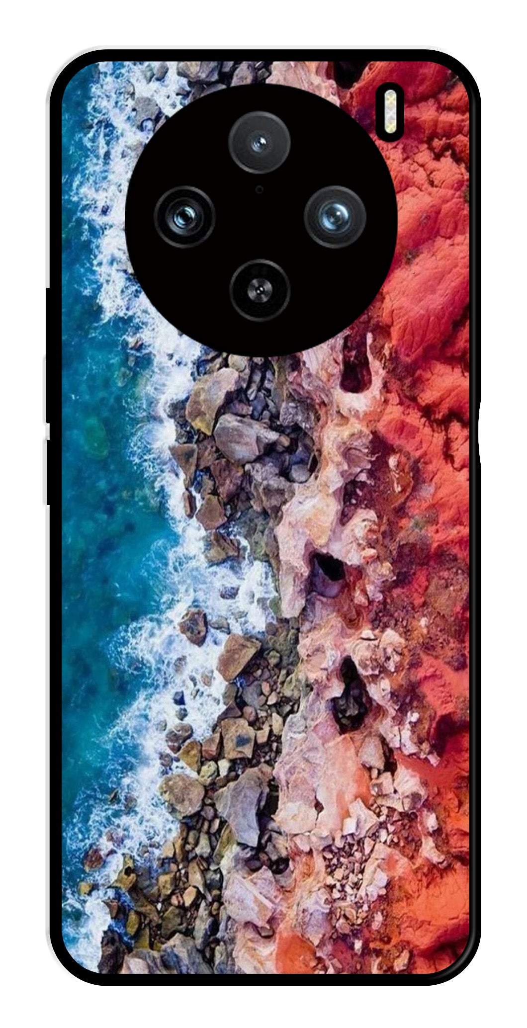 Sea Shore Metal Mobile Case for Vivo X100 Pro 5G Sea Shore Metal Mobile Case for Vivo X100 Pro 5G (Design No -18)
