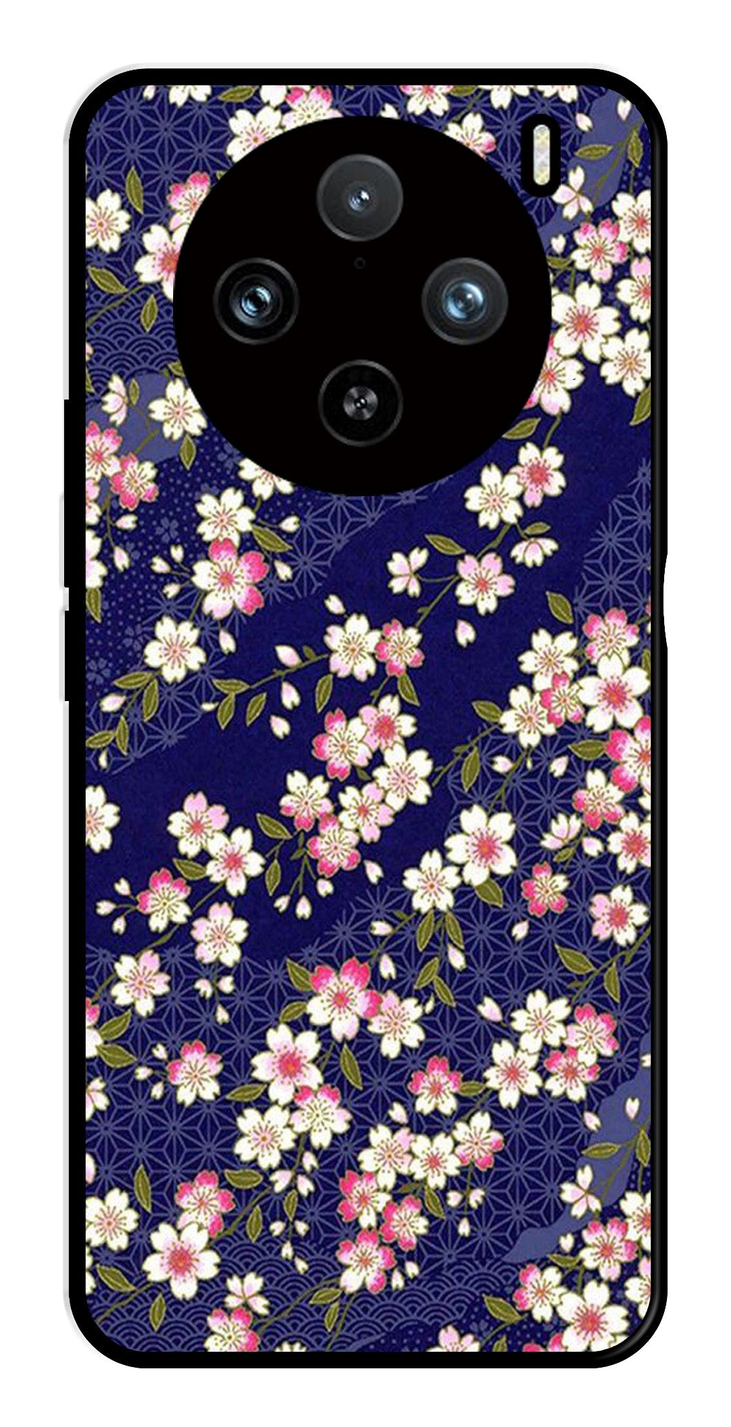 Flower Design Metal Mobile Case for Vivo X100 Pro 5G Flower Design Metal Mobile Case for Vivo X100 Pro 5G (Design No -25)
