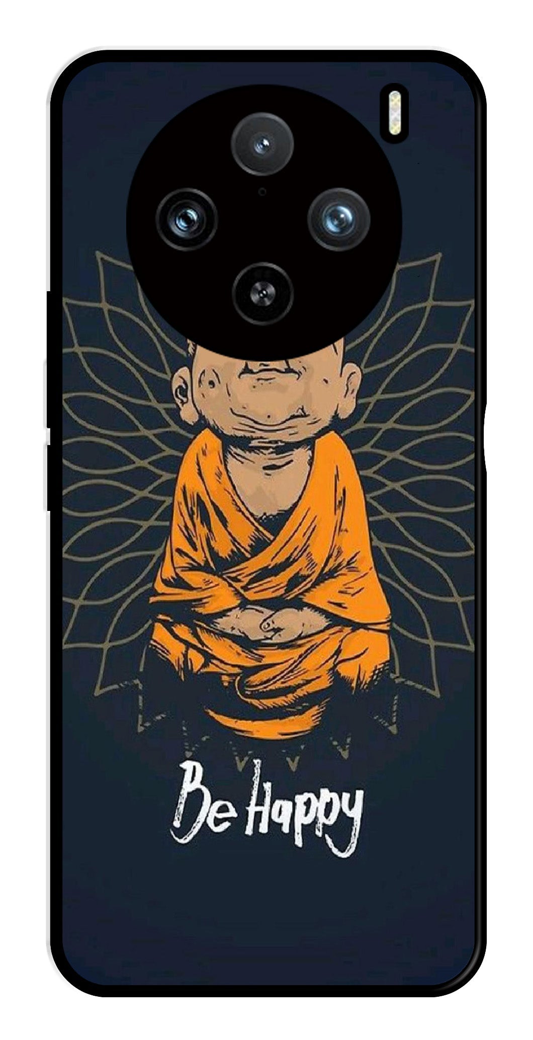 Be Happy Metal Mobile Case for Vivo X100 Pro 5G Be Happy Metal Mobile Case for Vivo X100 Pro 5G (Design No -27)