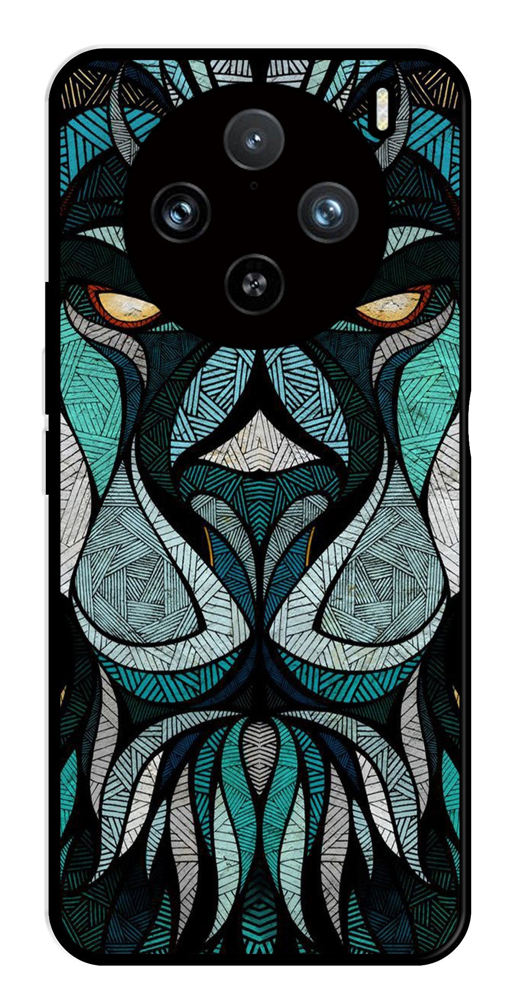 Lion Pattern Metal Mobile Case for Vivo X100 Pro 5G Lion Pattern Metal Mobile Case for Vivo X100 Pro 5G (Design No -40)