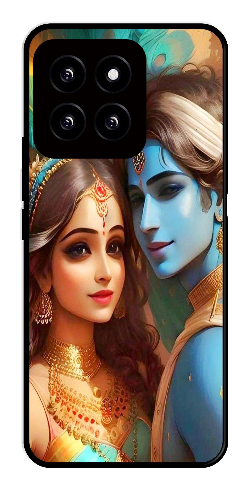 Lord Radha Krishna Metal Mobile Case for Xiaomi 14 5G Lord Radha Krishna Metal Mobile Case for Xiaomi 14 5G (Design No -01)