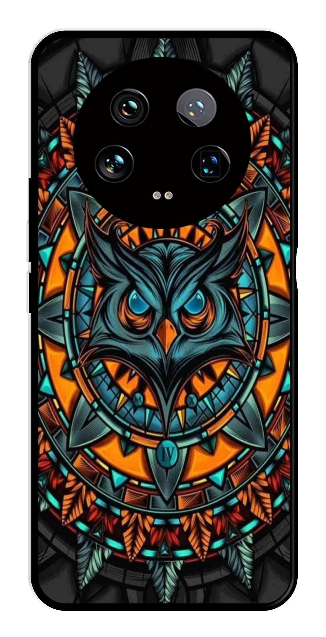 Owl Pattern Metal Mobile Case for Xiaomi 14 Ultra 5G Owl Pattern Metal Mobile Case for Xiaomi 14 Ultra 5G (Design No -42)
