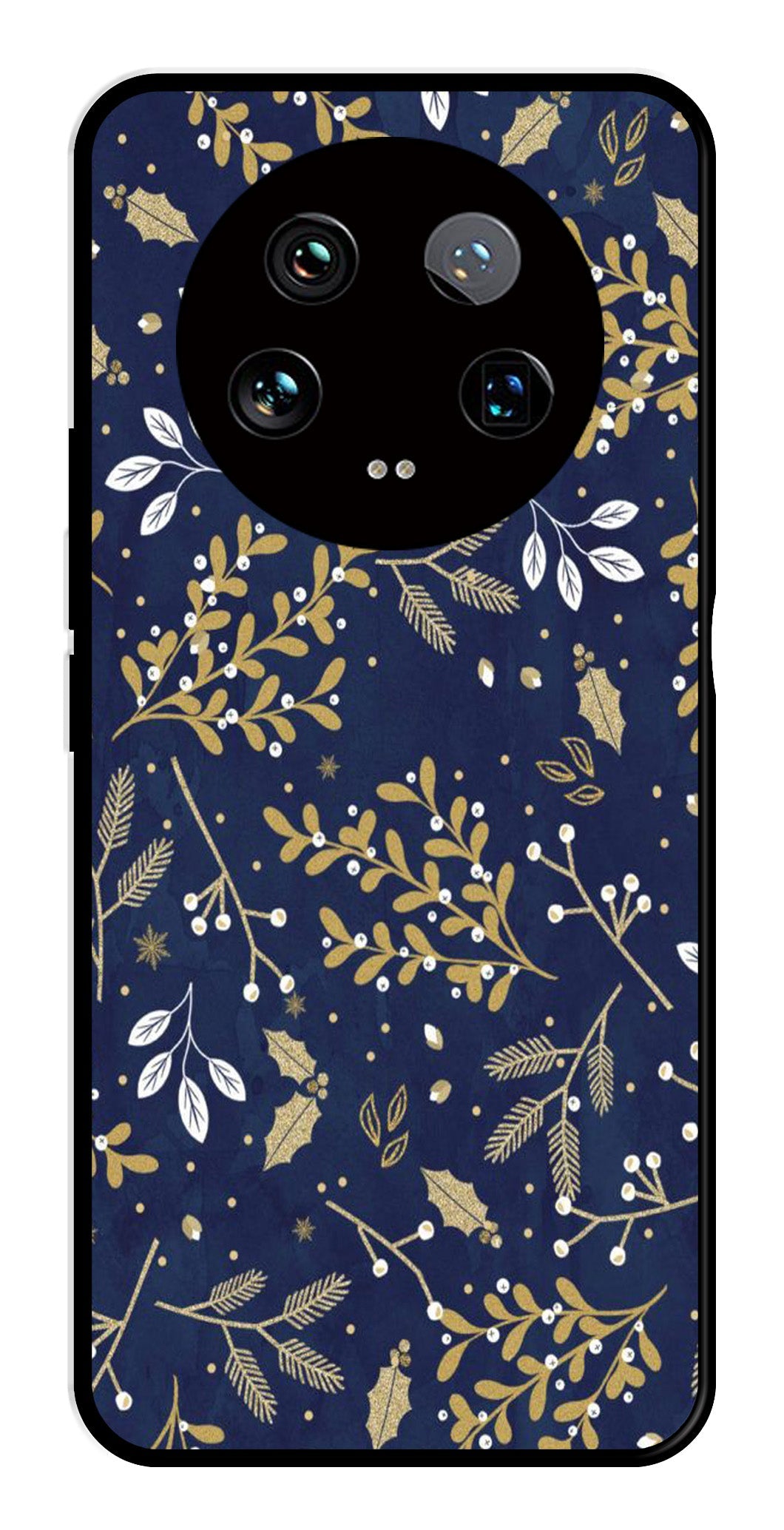 Floral Pattern Metal Mobile Case for Xiaomi 14 Ultra 5G (Design No -52)