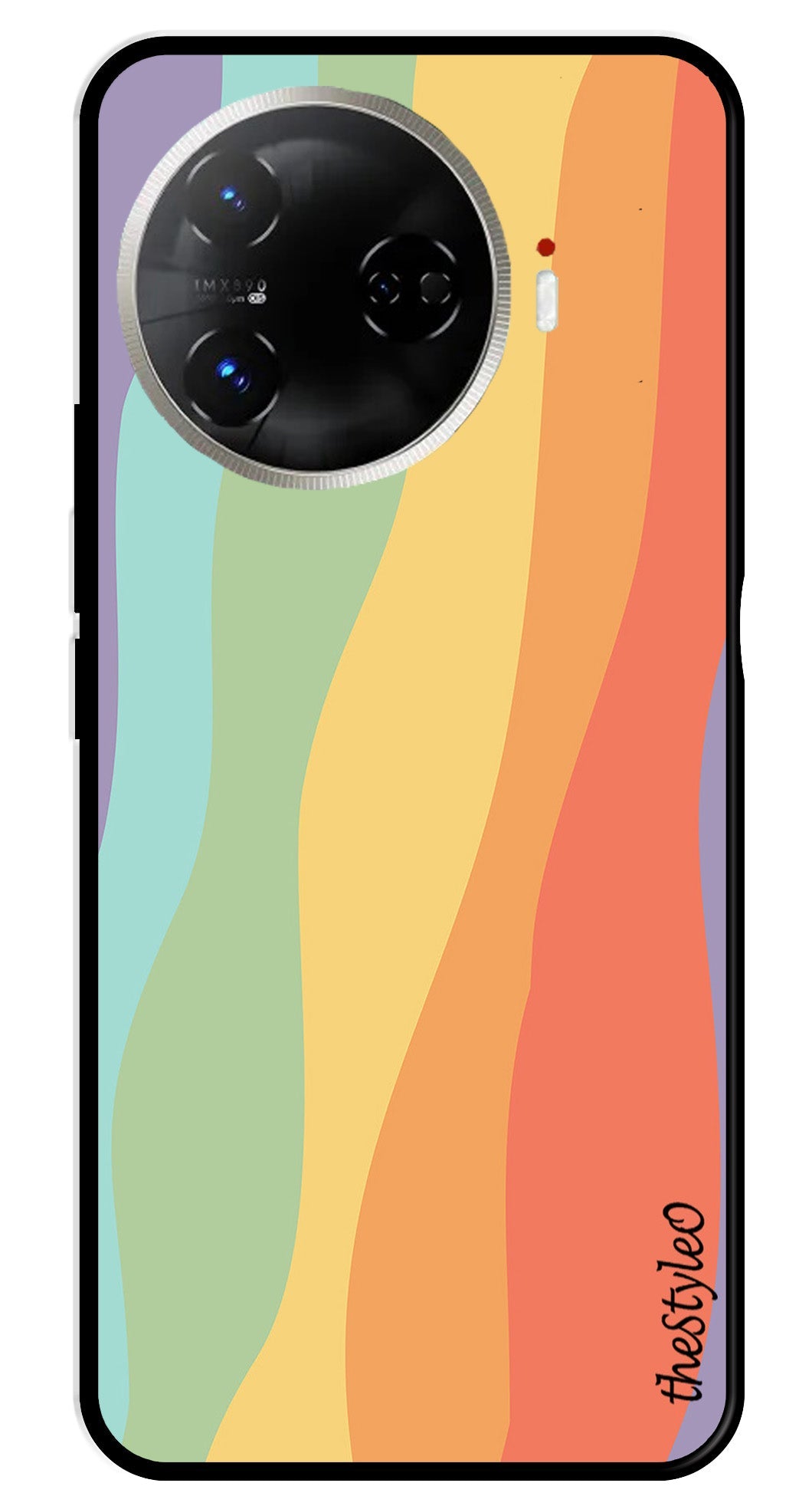 Muted Rainbow Metal Mobile Case for Tecno Camon 30 Pro 5G Muted Rainbow Metal Mobile Case for Tecno Camon 30 Pro 5G (Design No -02)