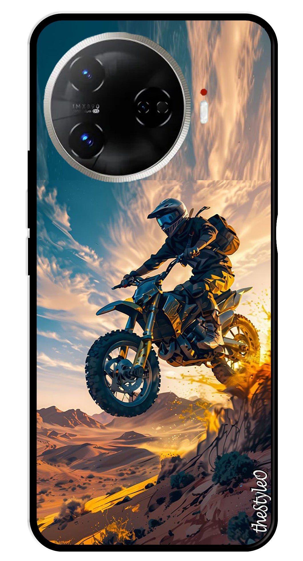 Bike Rider Metal Mobile Case for Tecno Camon 30 Pro 5G Bike Rider Metal Mobile Case for Tecno Camon 30 Pro 5G (Design No -59)