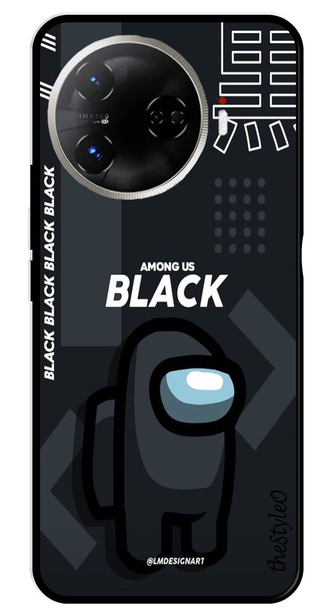 Among us Black Metal Mobile Case for Tecno Camon 30 Pro 5G Among us Black Metal Mobile Case for Tecno Camon 30 Pro 5G (Design No -67)