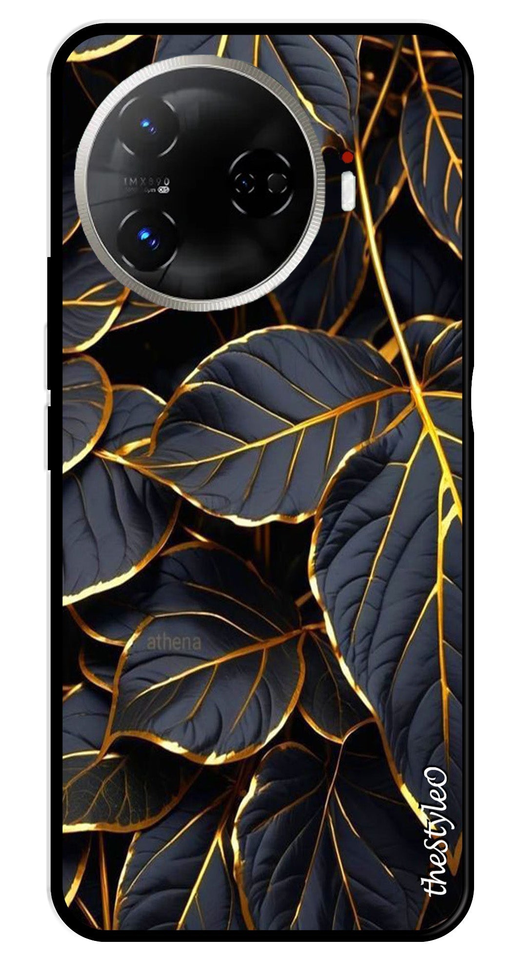 Gold Leaf Metal Mobile Case for Tecno Camon 30 Pro 5G Gold Leaf Metal Mobile Case for Tecno Camon 30 Pro 5G (Design No -73)