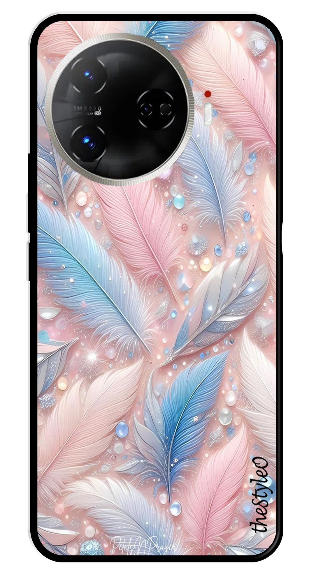 Feather Design Metal Mobile Case for Tecno Camon 30 Pro 5G Feather Design Metal Mobile Case for Tecno Camon 30 Pro 5G (Design No -85)
