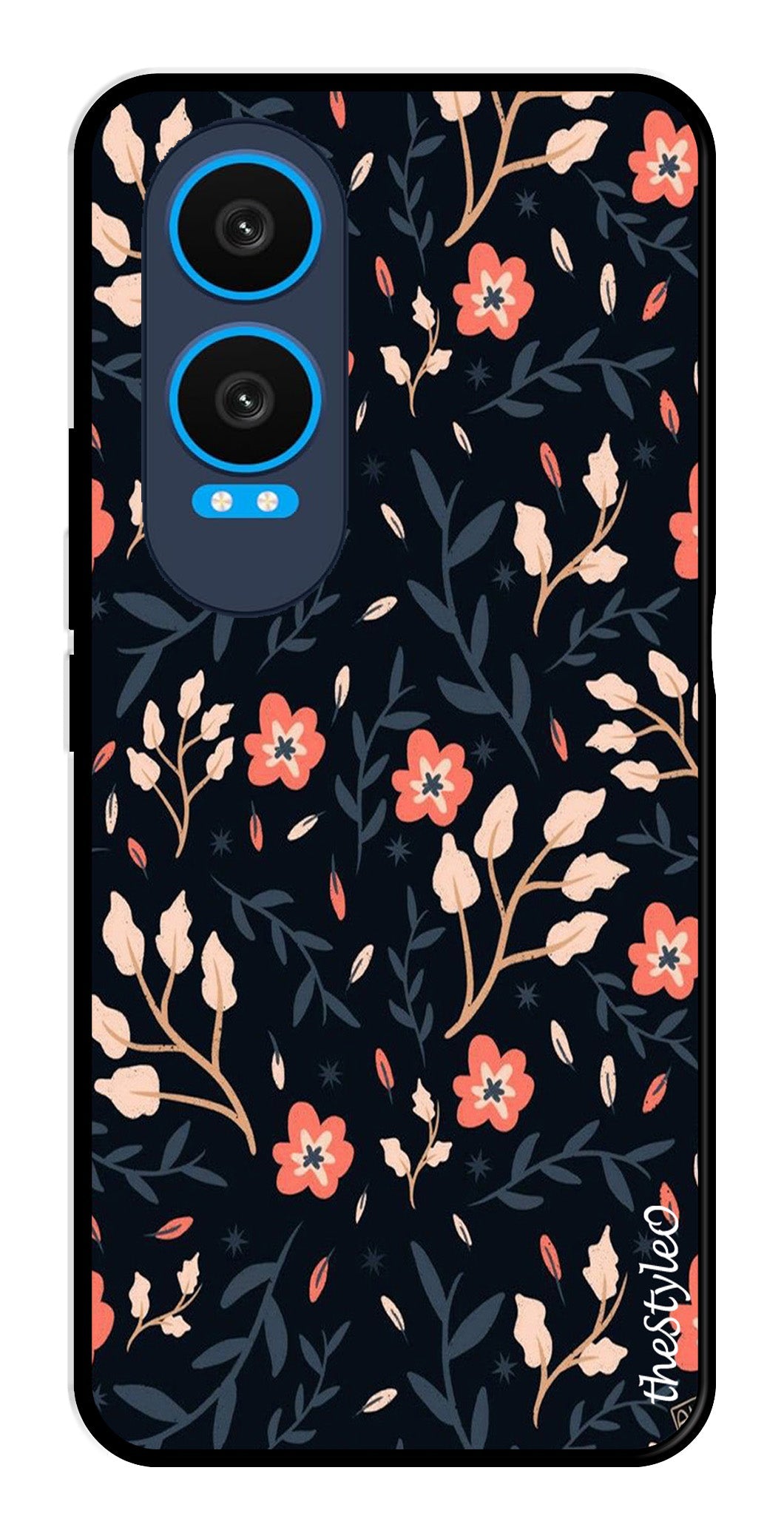 Floral Pattern Metal Mobile Case for OnePlus Nord CE4 Lite Floral Pattern Metal Mobile Case for OnePlus Nord CE4 Lite (Design No -10)